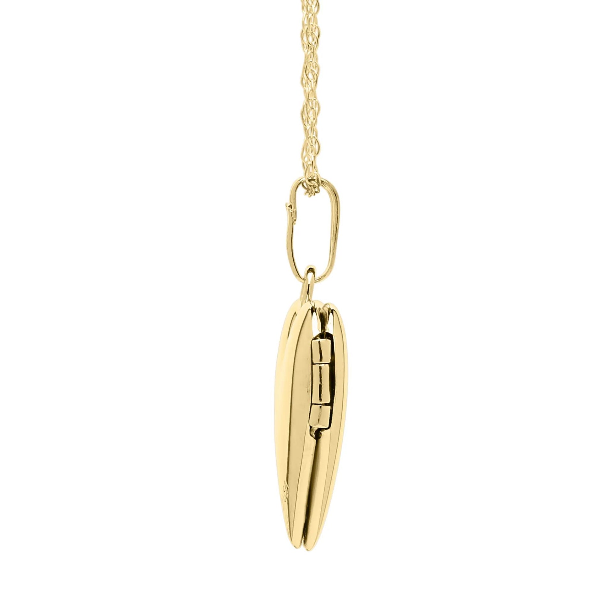 Diamond Accent Heart Locket 14K Yellow Gold Necklace Size 18"