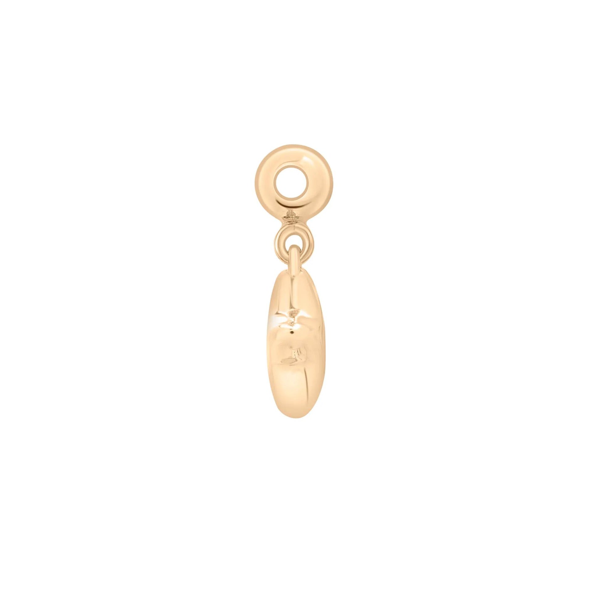 Diamond Accent Puff Star Bead Charm Vermeil Yellow Size 14.00mm