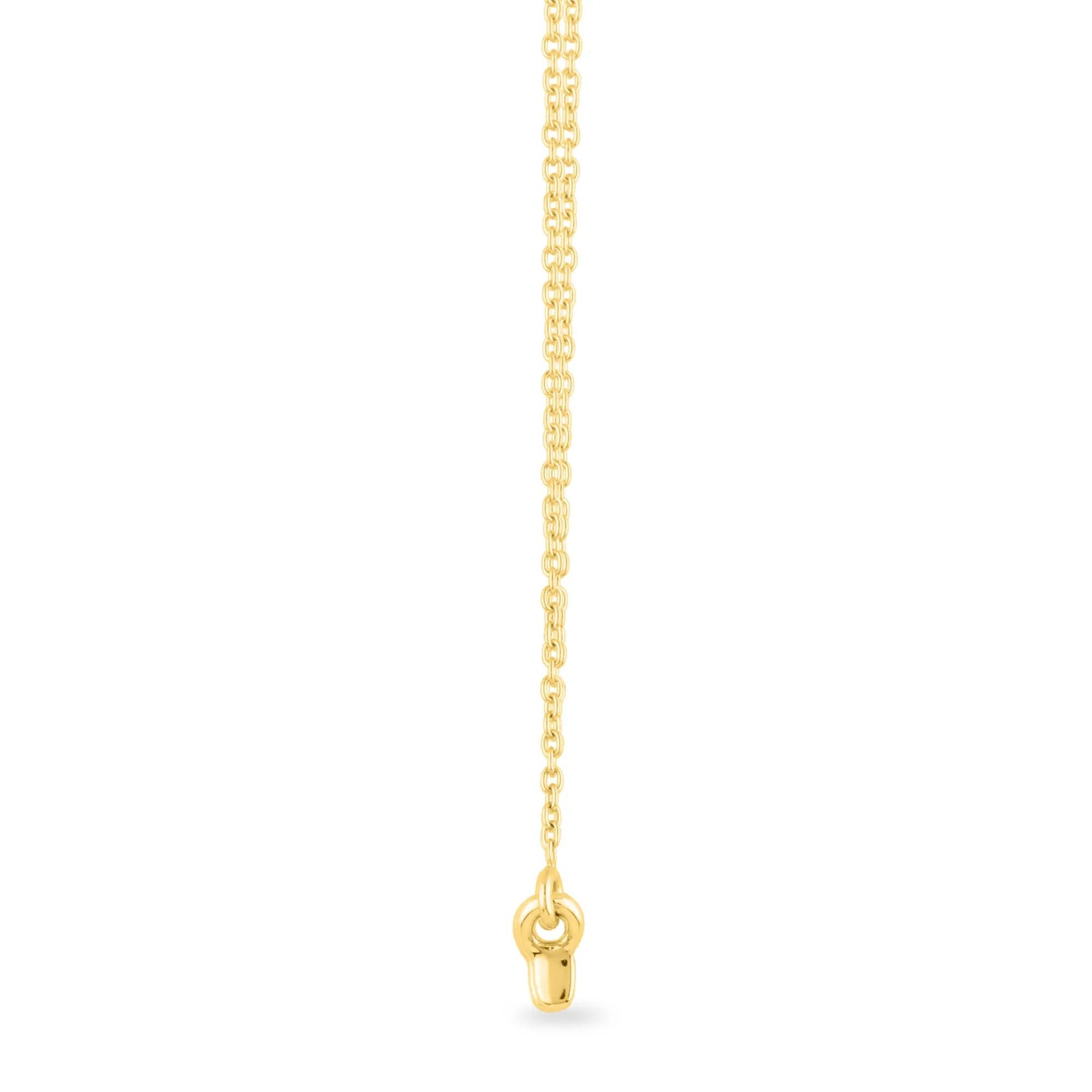 Diamond Accent Spaced Bar Necklace 14K Yellow Gold Size 18"