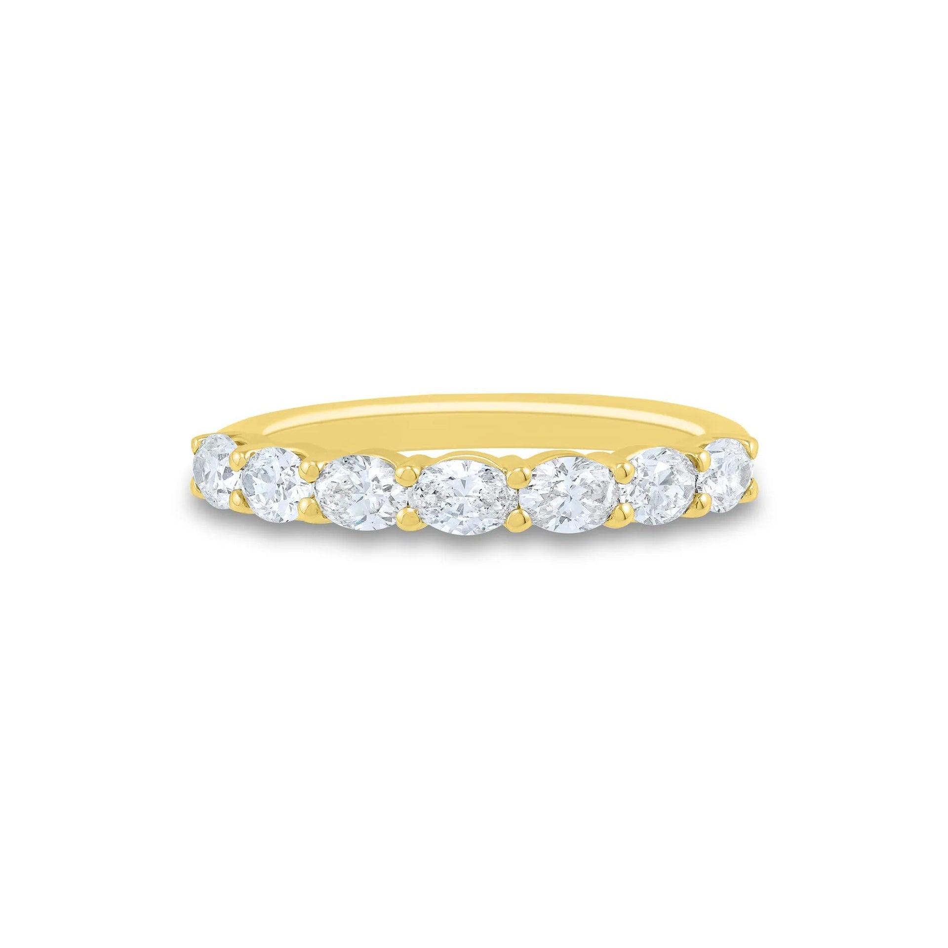 1 CT. Tw. Diamond Band Ring 10K Yellow Gold Size 8 1mm
