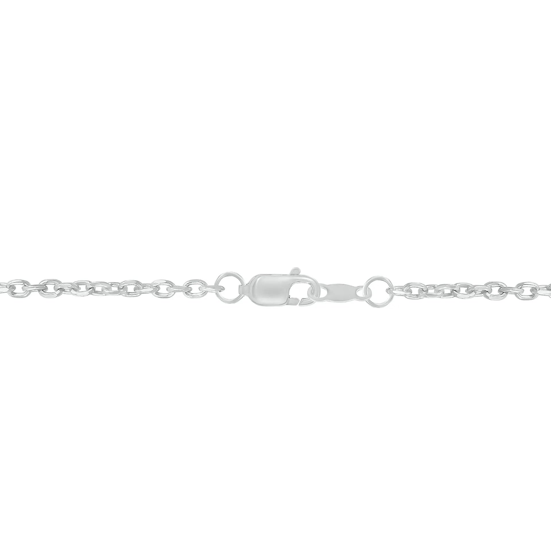 1/10 CT. Tw. Diamond Bezel Frontal Necklace .925 Sterling Silver White Size 18"