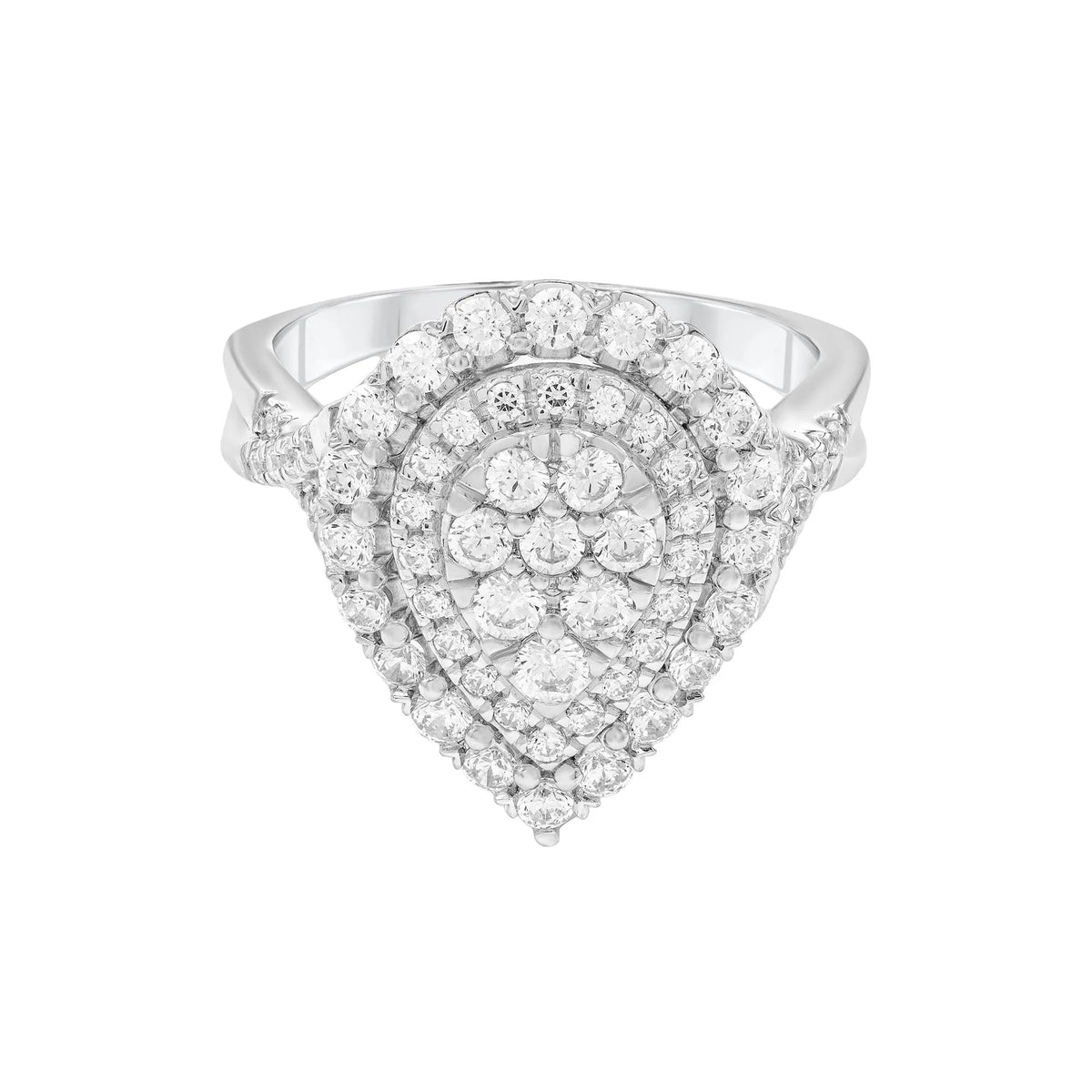 1 CT. Tw. Diamond Engagement Ring 10K White Gold Size 7