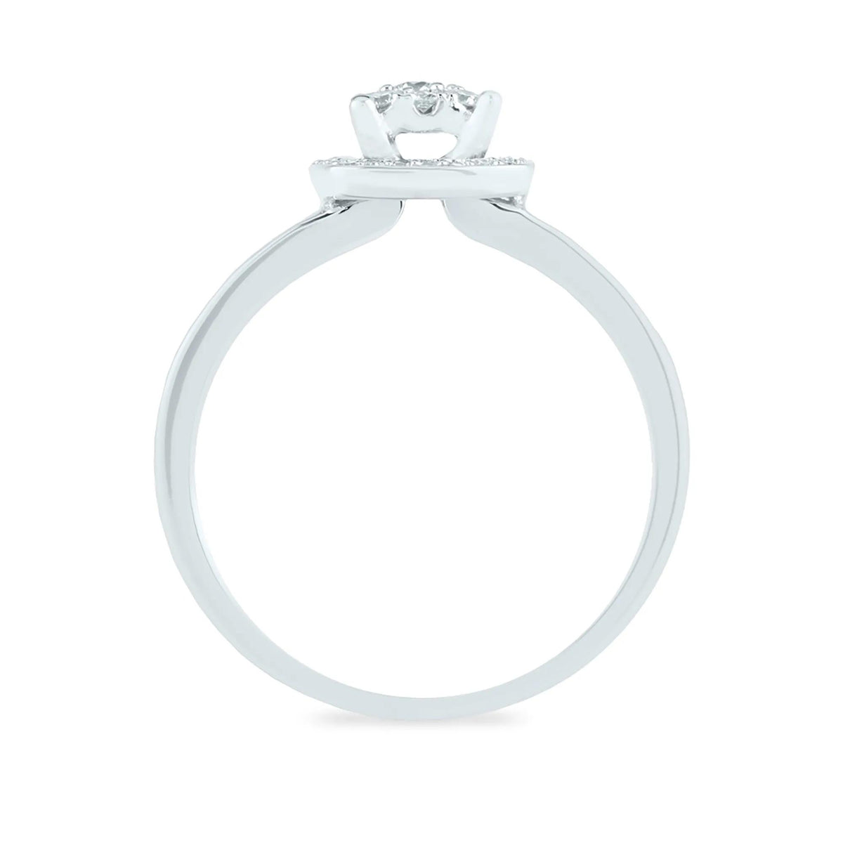 3/8 CT. Tw. Diamond Engagement Ring 10K White Gold Size 9 2mm