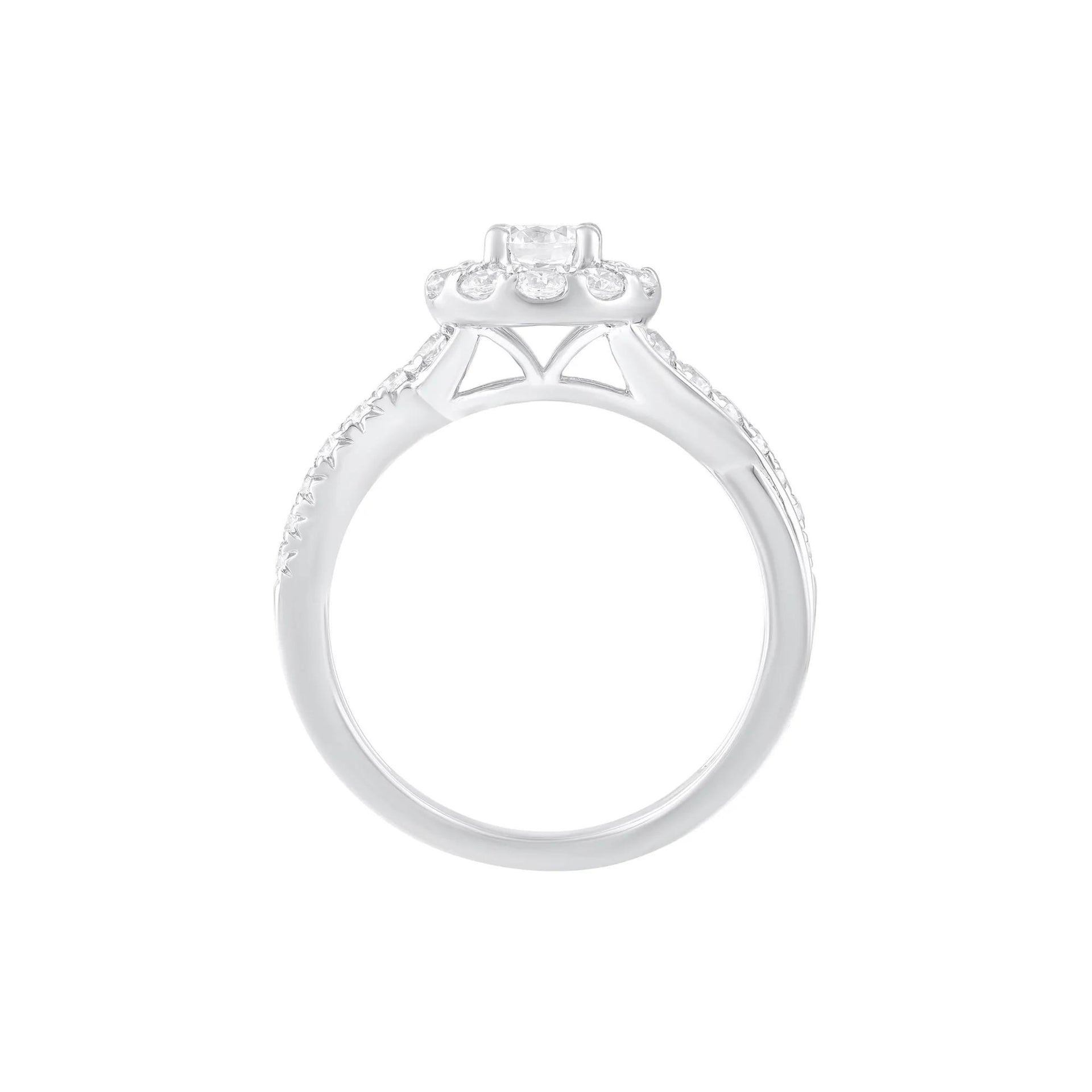 1 CT. Tw. Diamond Engagement Ring 14K White Gold Size 6