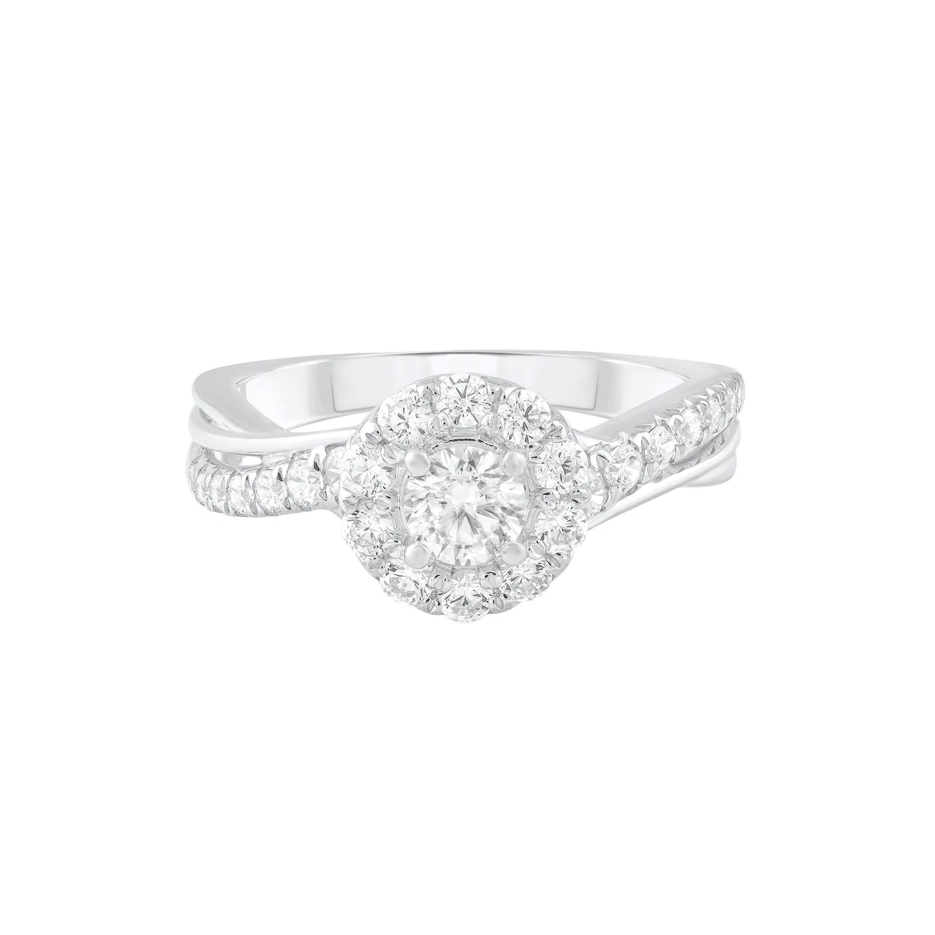 1 CT. Tw. Diamond Engagement Ring 14K White Gold Size 6