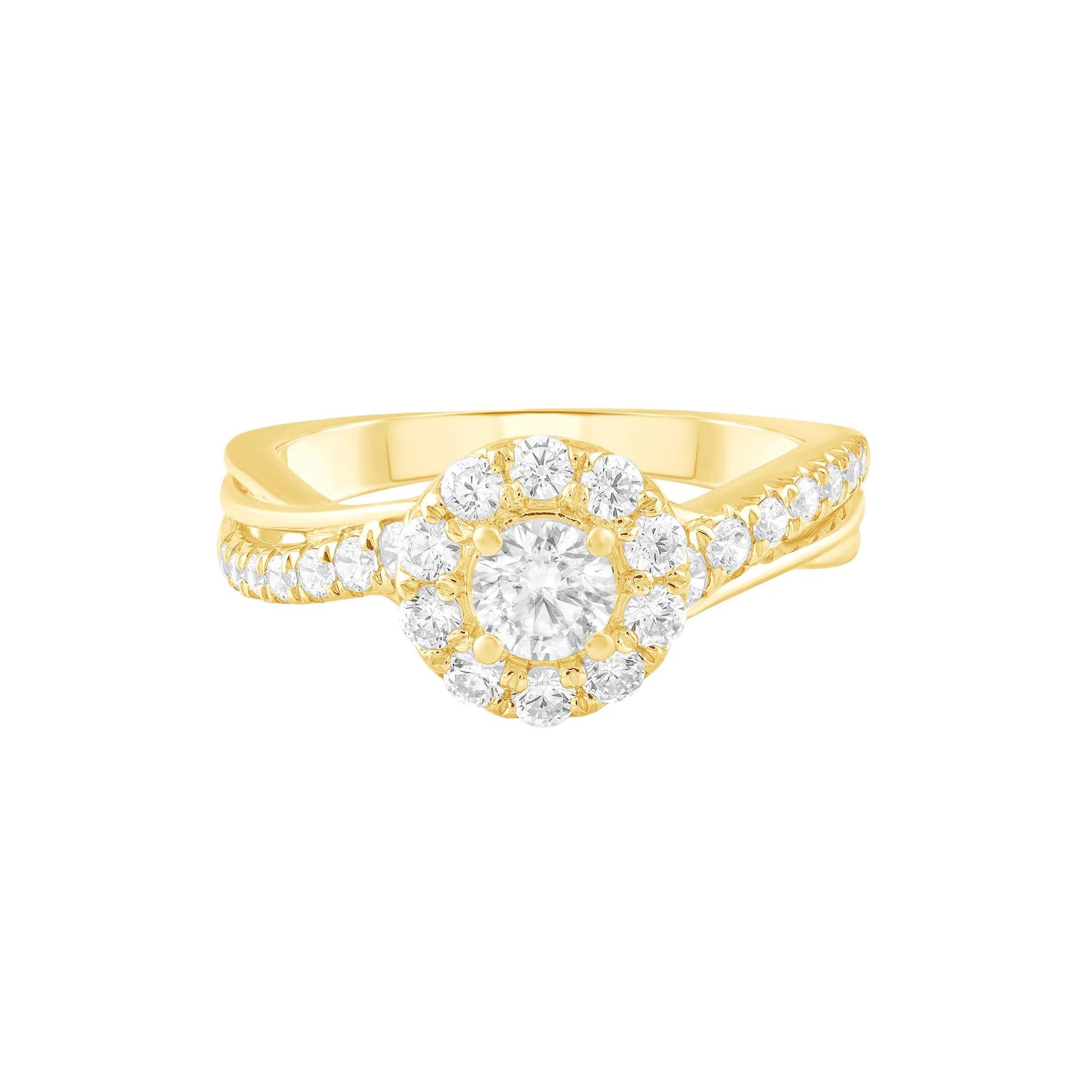 1 CT. Tw. Diamond Engagement Ring 14K Yellow Gold Size 6.5