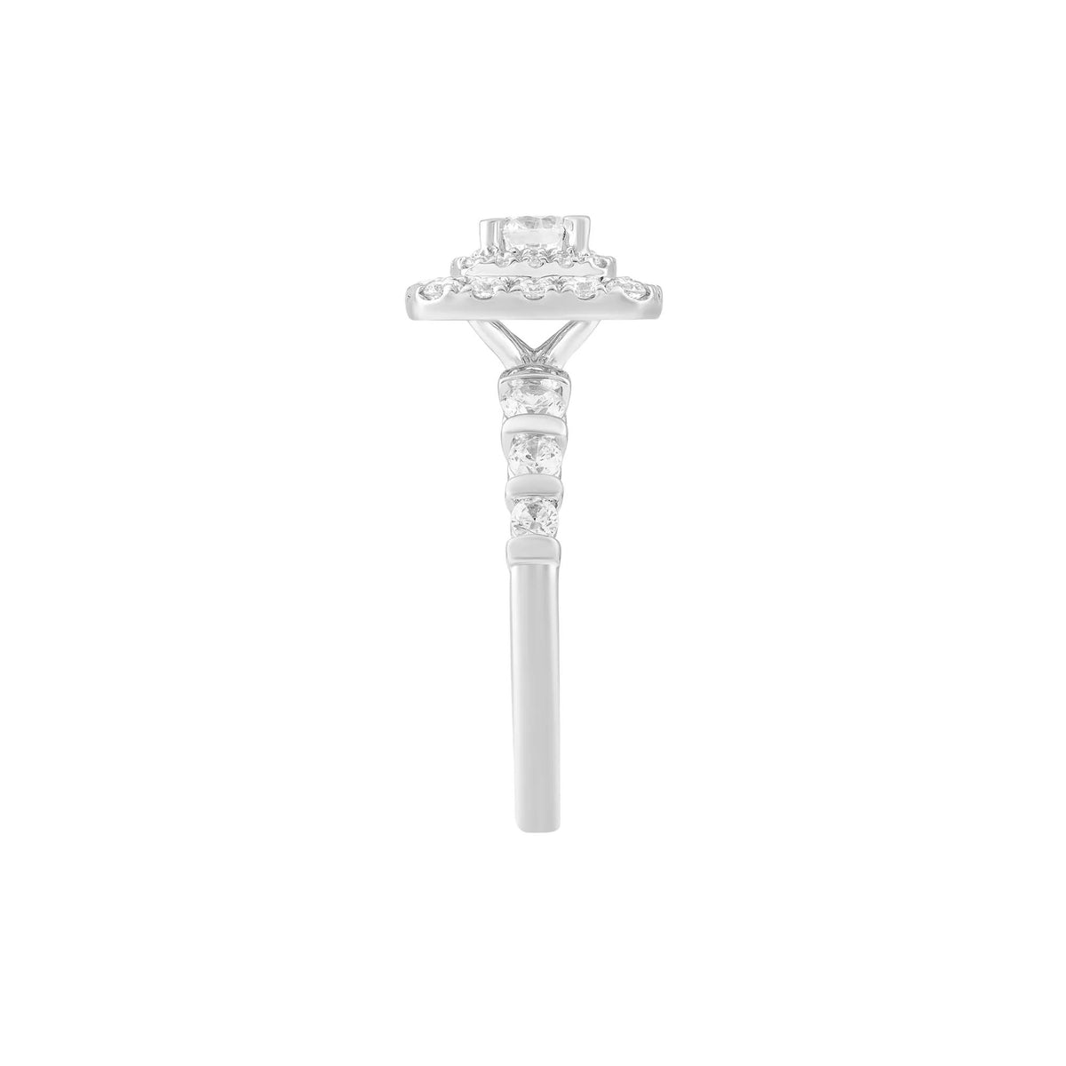 1/4 CT. Tw. Diamond Engagement Ring 14K White Gold Size 7