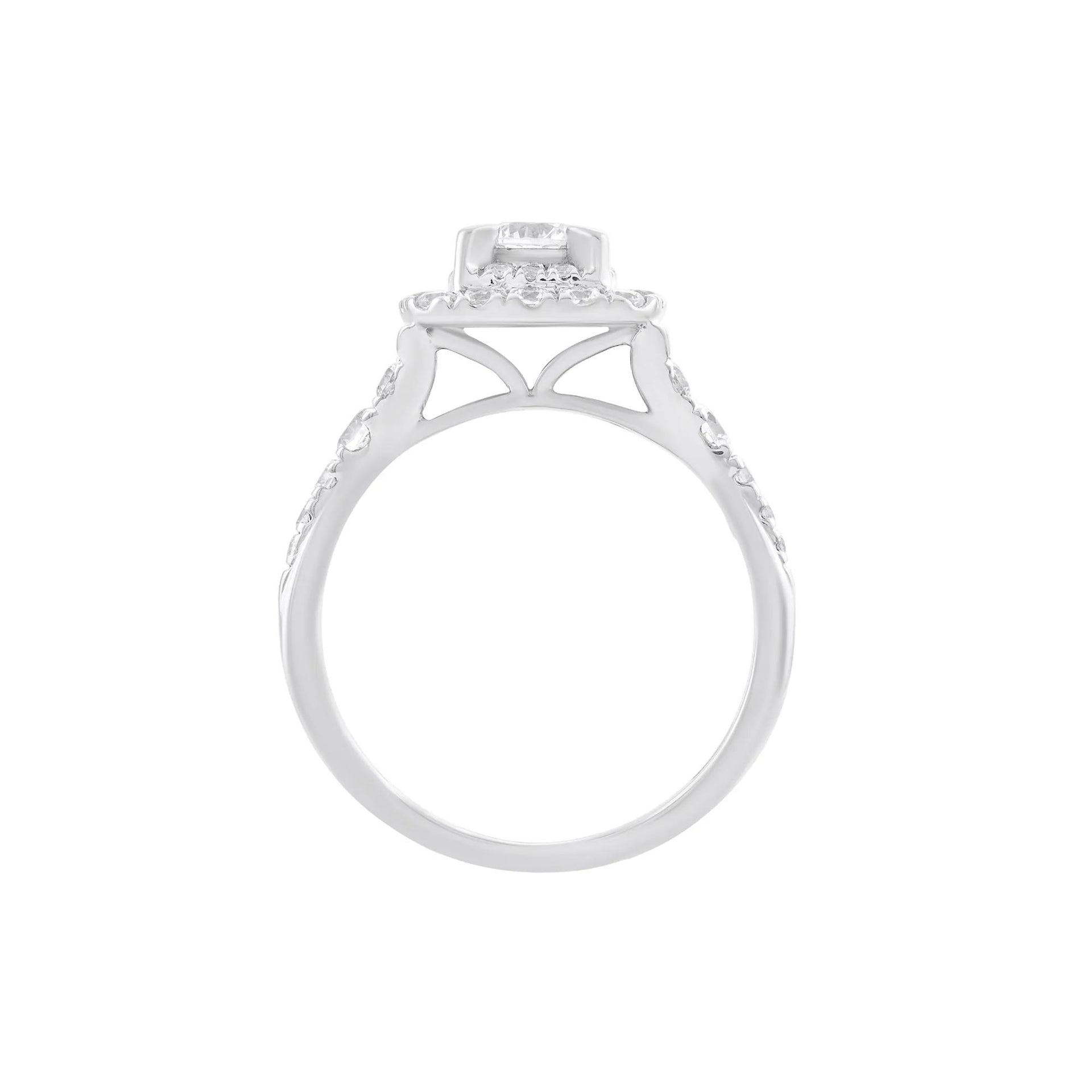 1 CT. Tw. Diamond Engagement Ring 14K White Gold Size 6