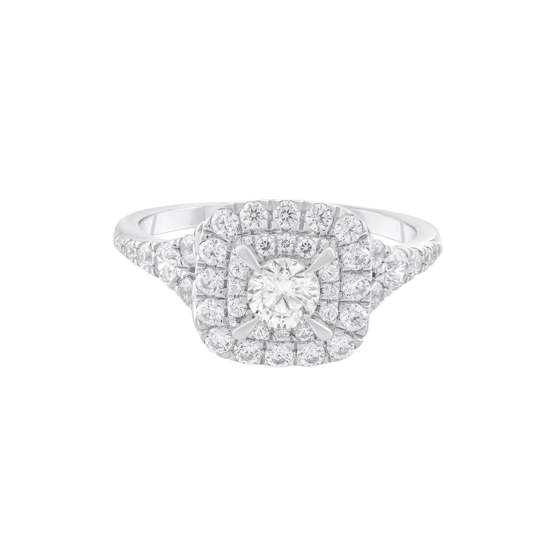 1 CT. Tw. Diamond Engagement Ring 14K White Gold Size 8