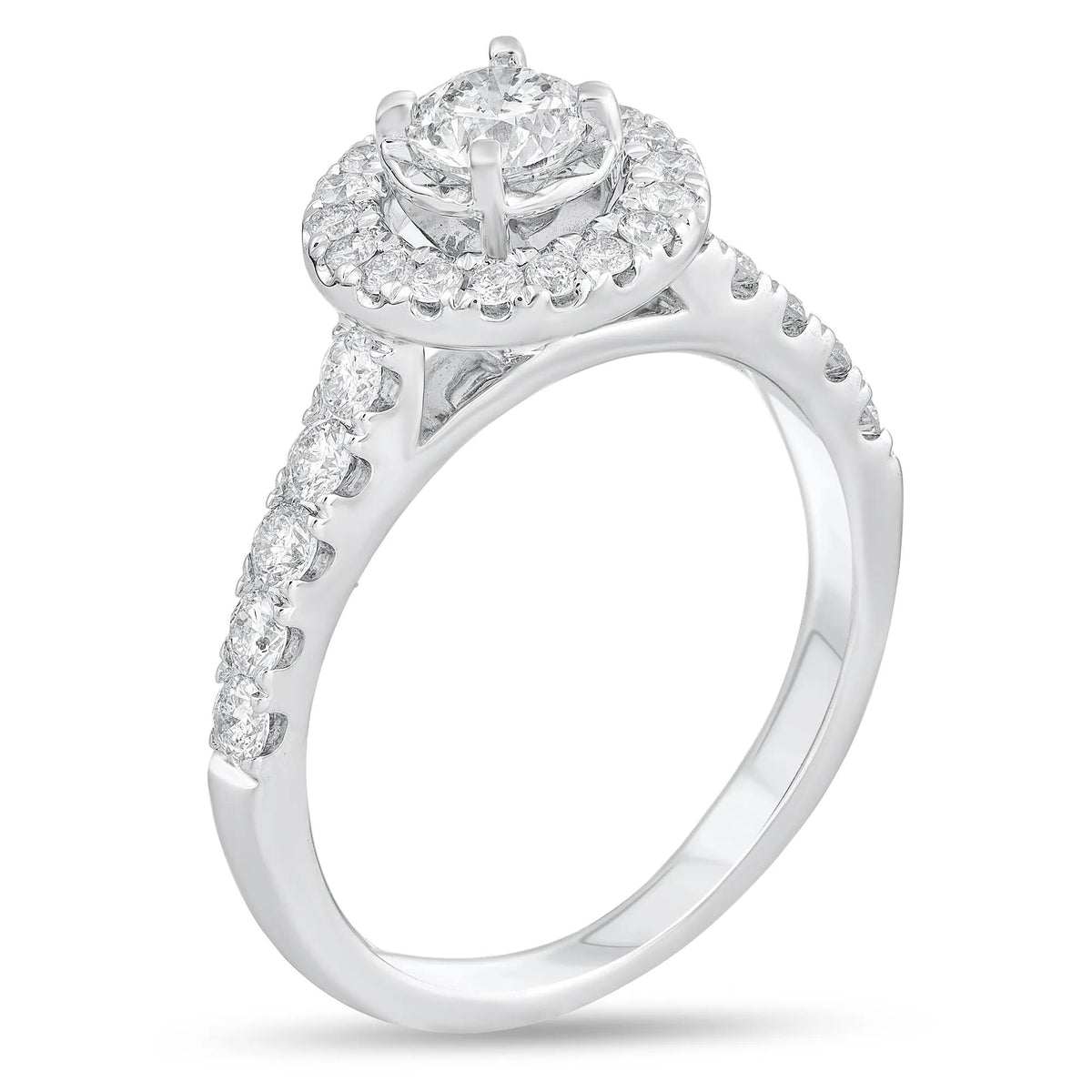 1 CT. Tw. Diamond Engagement Ring 14K White Gold Size 9