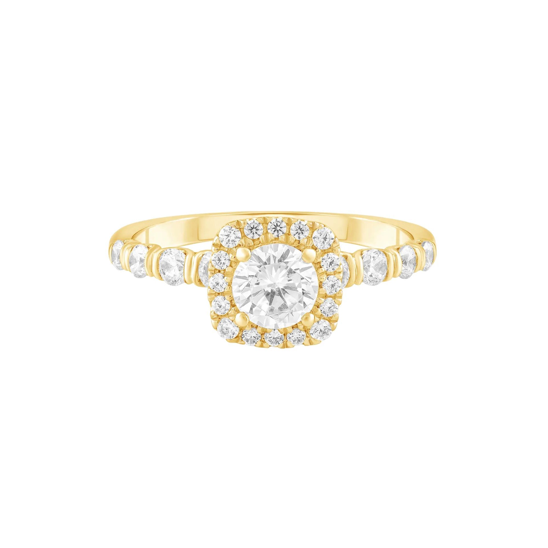 1 CT. Tw. Diamond Engagement Ring 14K Yellow Gold Size 6.5