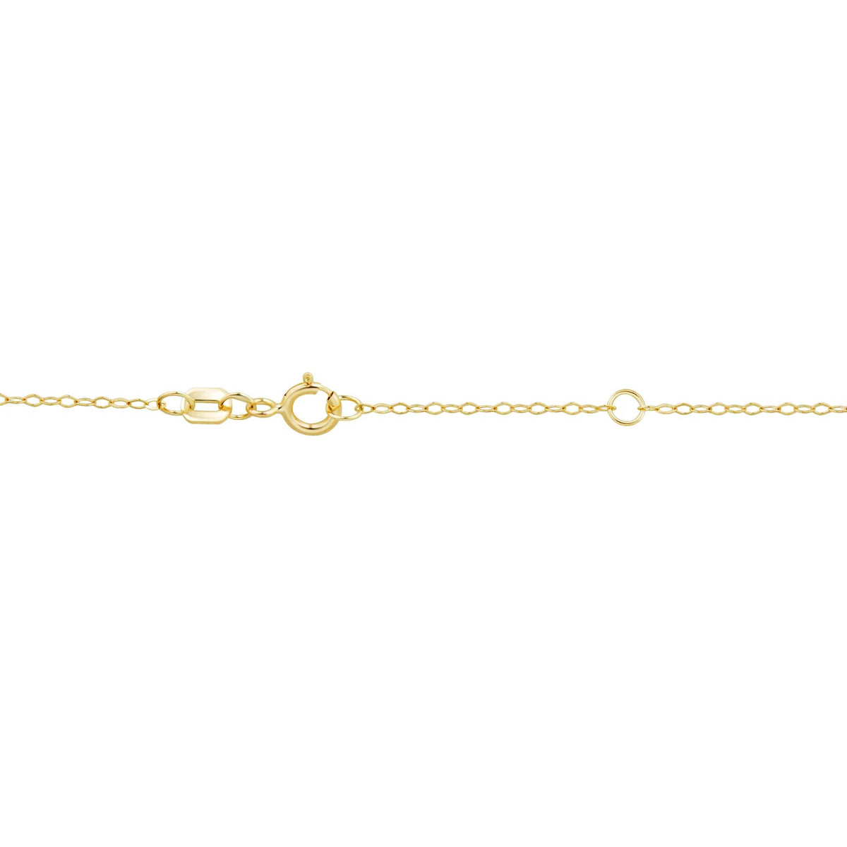 1/10 CT. Tw. Diamond Geometric Necklace 10K Yellow Gold Size 17"