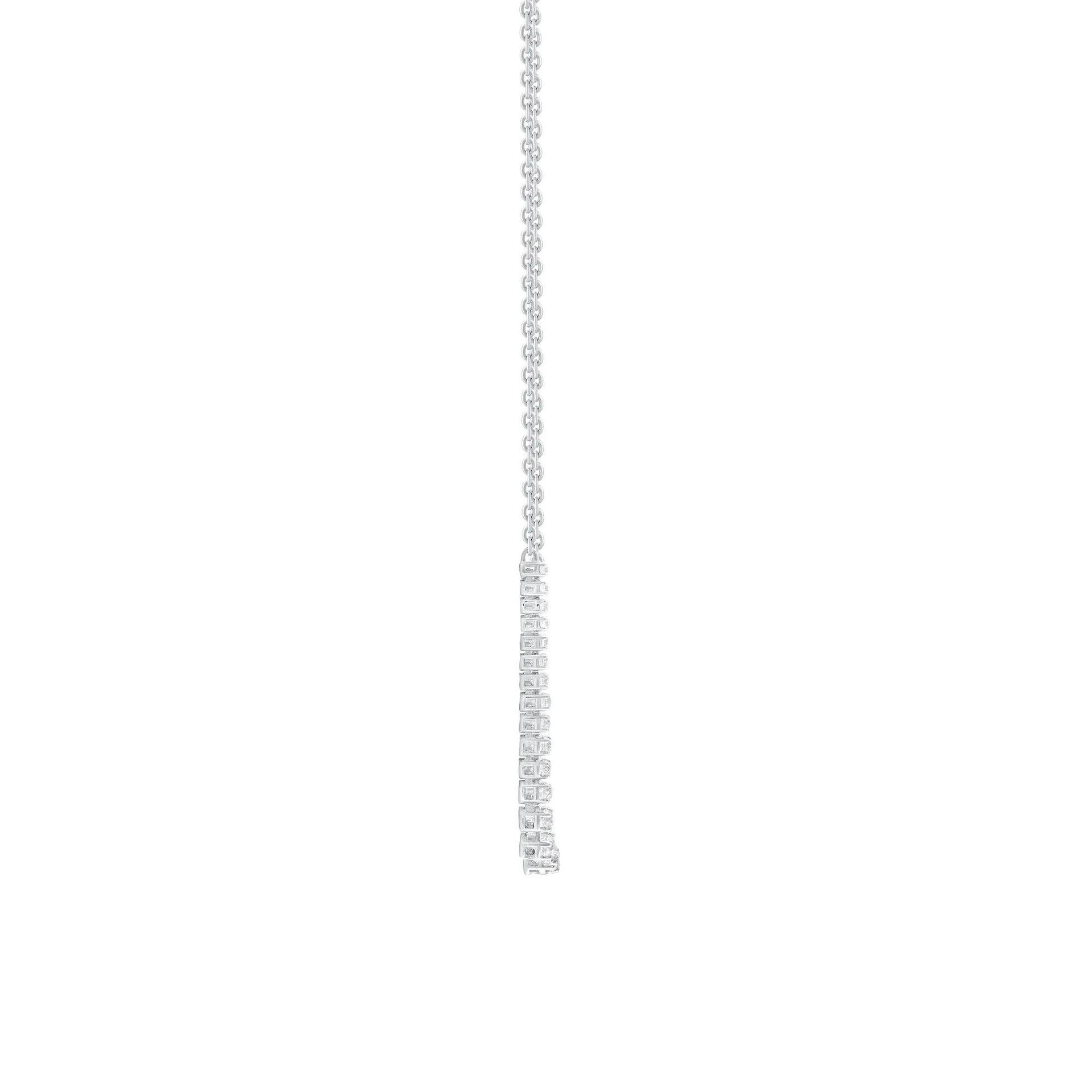 1/2 CT. Tw. Diamond Graduated Necklace 10K White Gold Size 14"