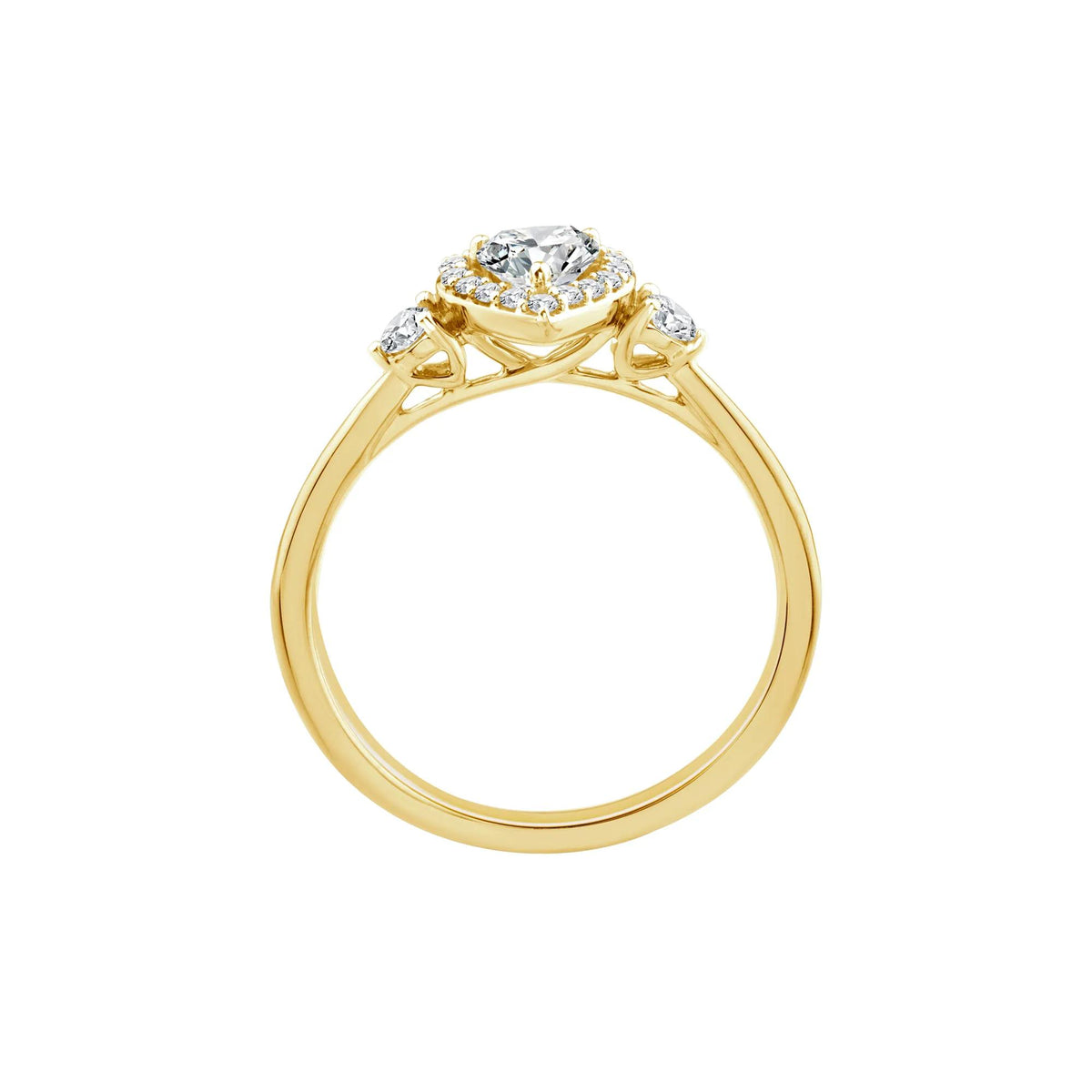 1/2 CT. Tw. Lab Grown Diamond Heart Promise Ring 10K Yellow Gold Size 8.5