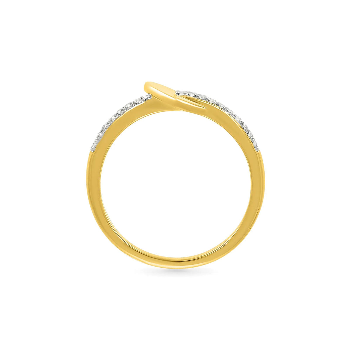 1/10 CT. Tw. Diamond Heart Ring 10K Yellow Gold Size 5.5