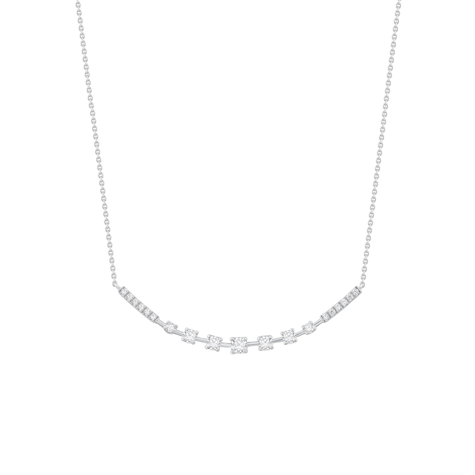 1/2 CT. Tw. Diamond Necklace 10K White Gold Size 16"
