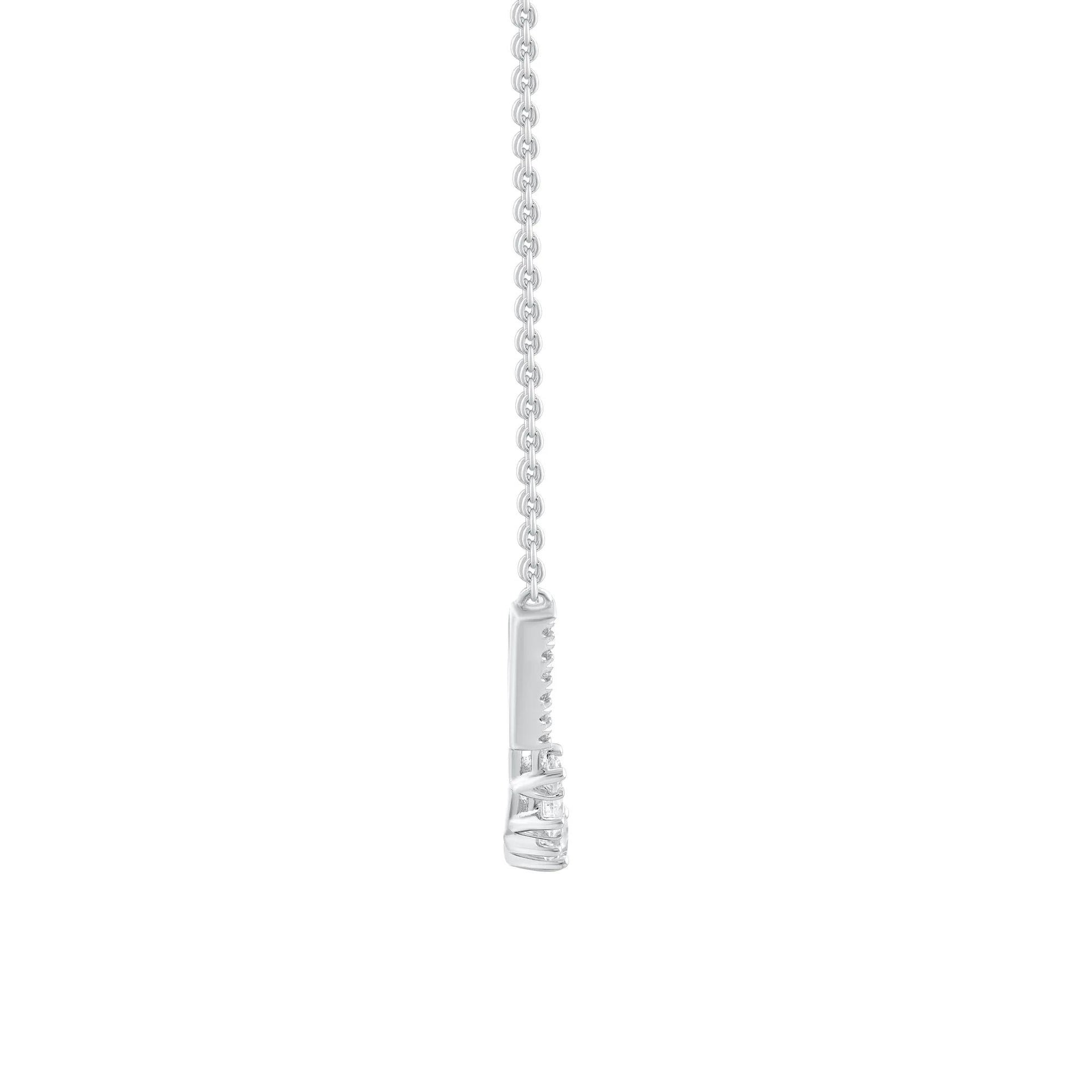 1/2 CT. Tw. Diamond Necklace 10K White Gold Size 16"