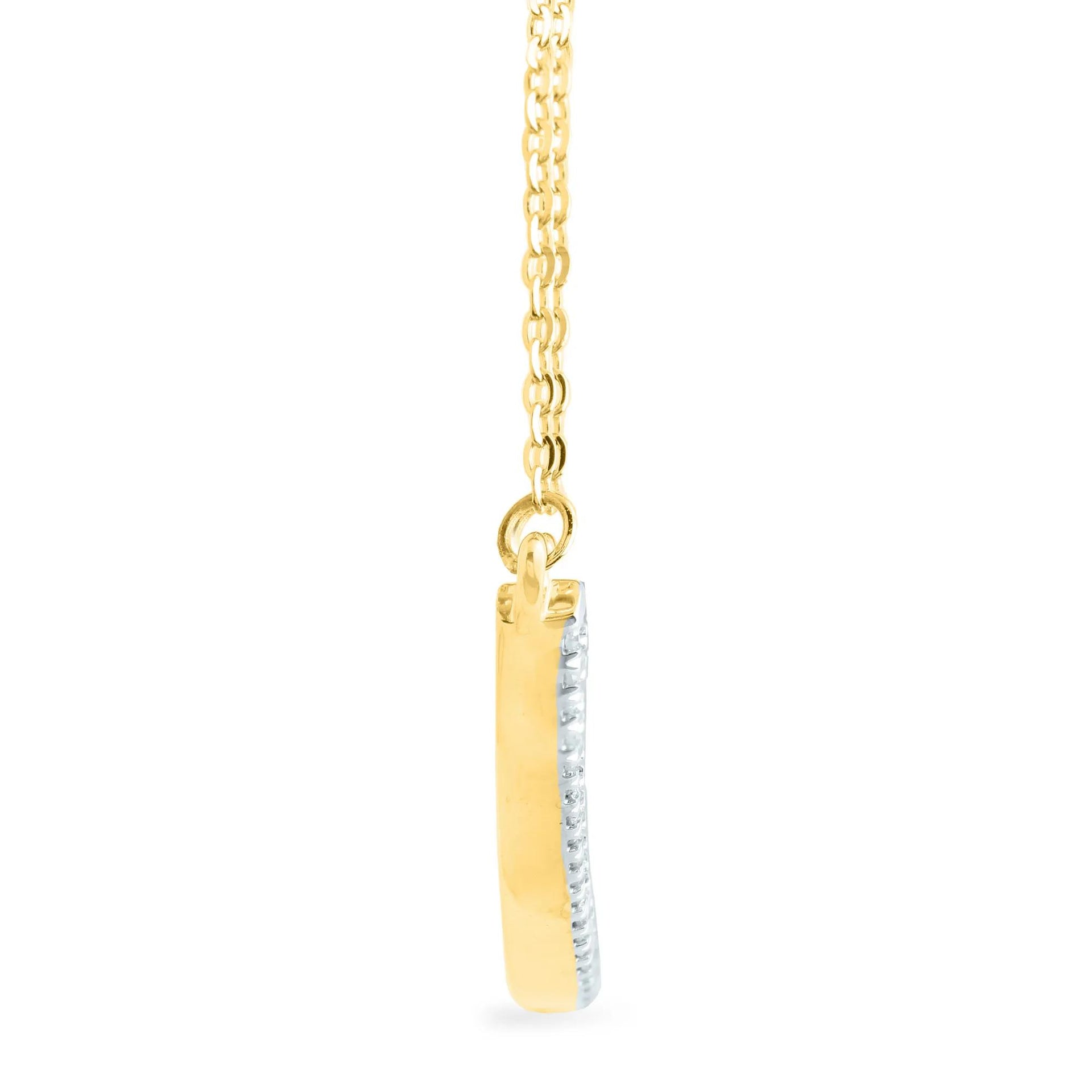 1/4 CT. Tw. Diamond Necklace 14K Yellow Gold Size 16.25"