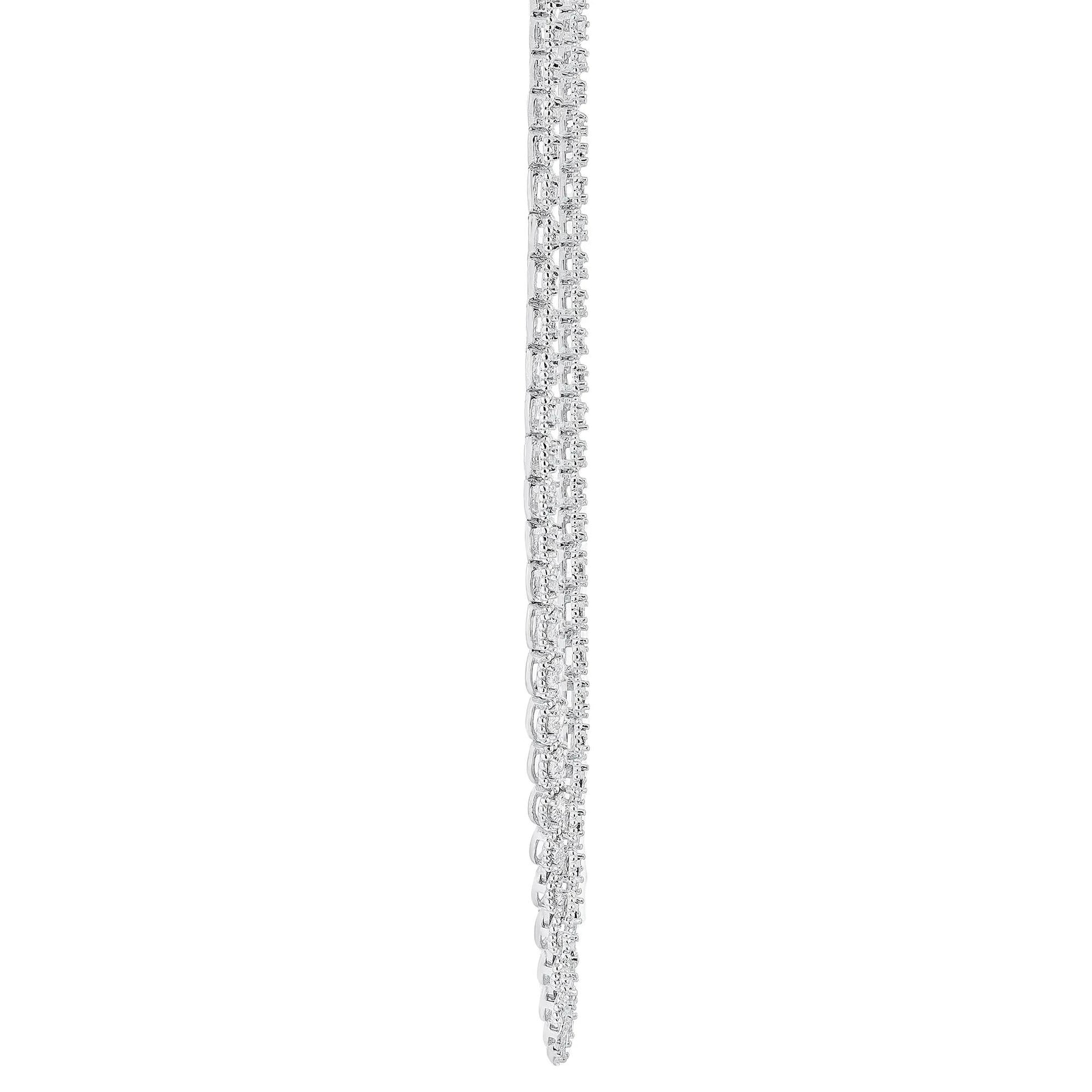 1 CT. Tw. Diamond Necklace .925 Sterling Silver White Size 18"
