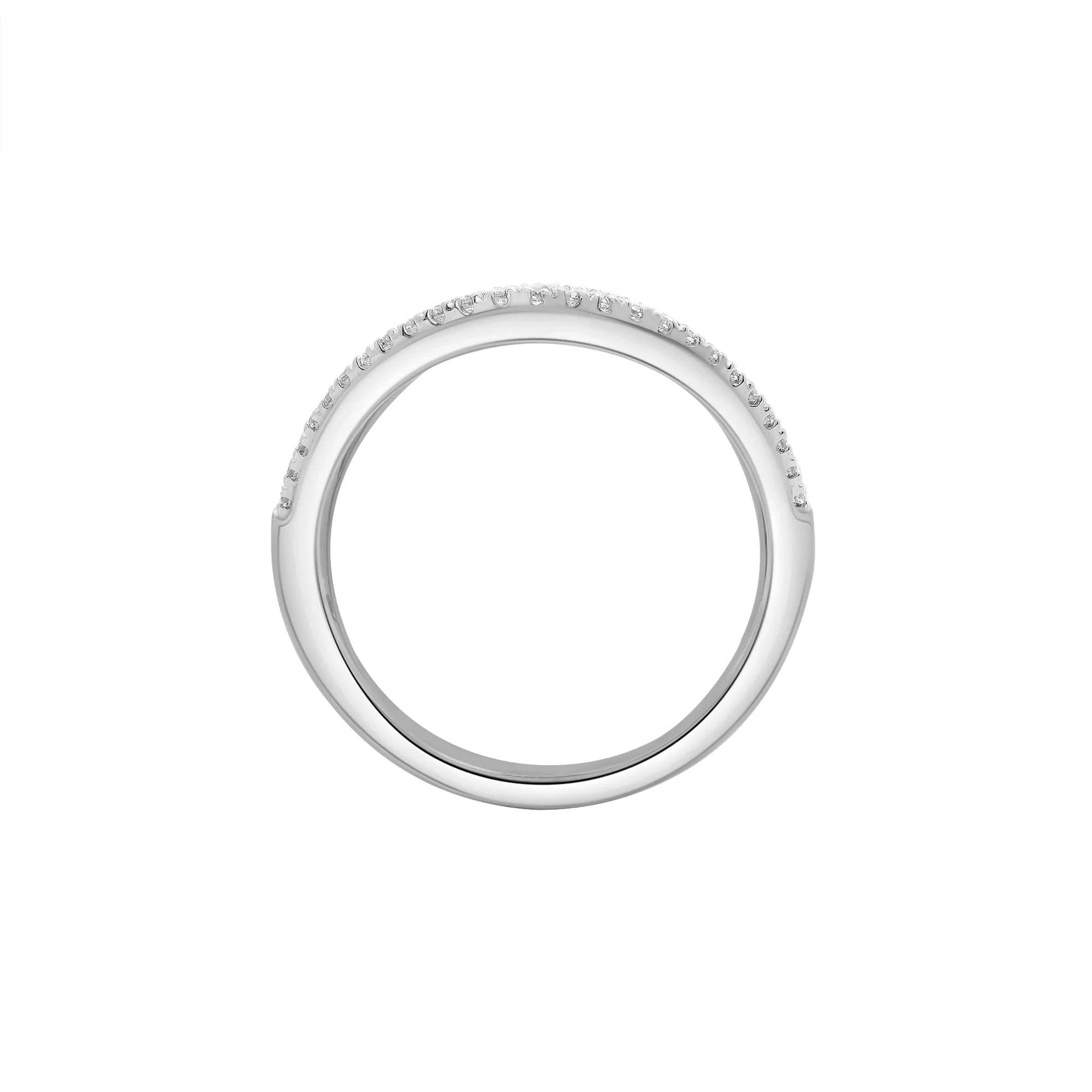 1/3 CT. Tw. Diamond Open Bar Ring 10K White Gold Size 7 2mm