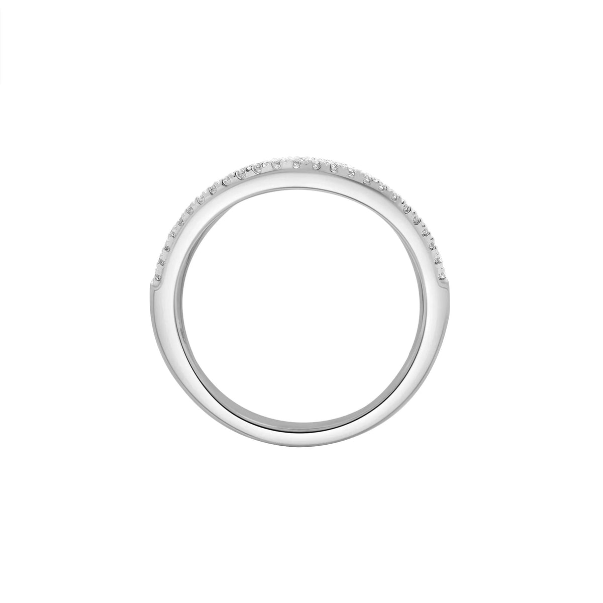 1/3 CT. Tw. Diamond Open Bar Ring 10K White Gold Size 6.5 2mm