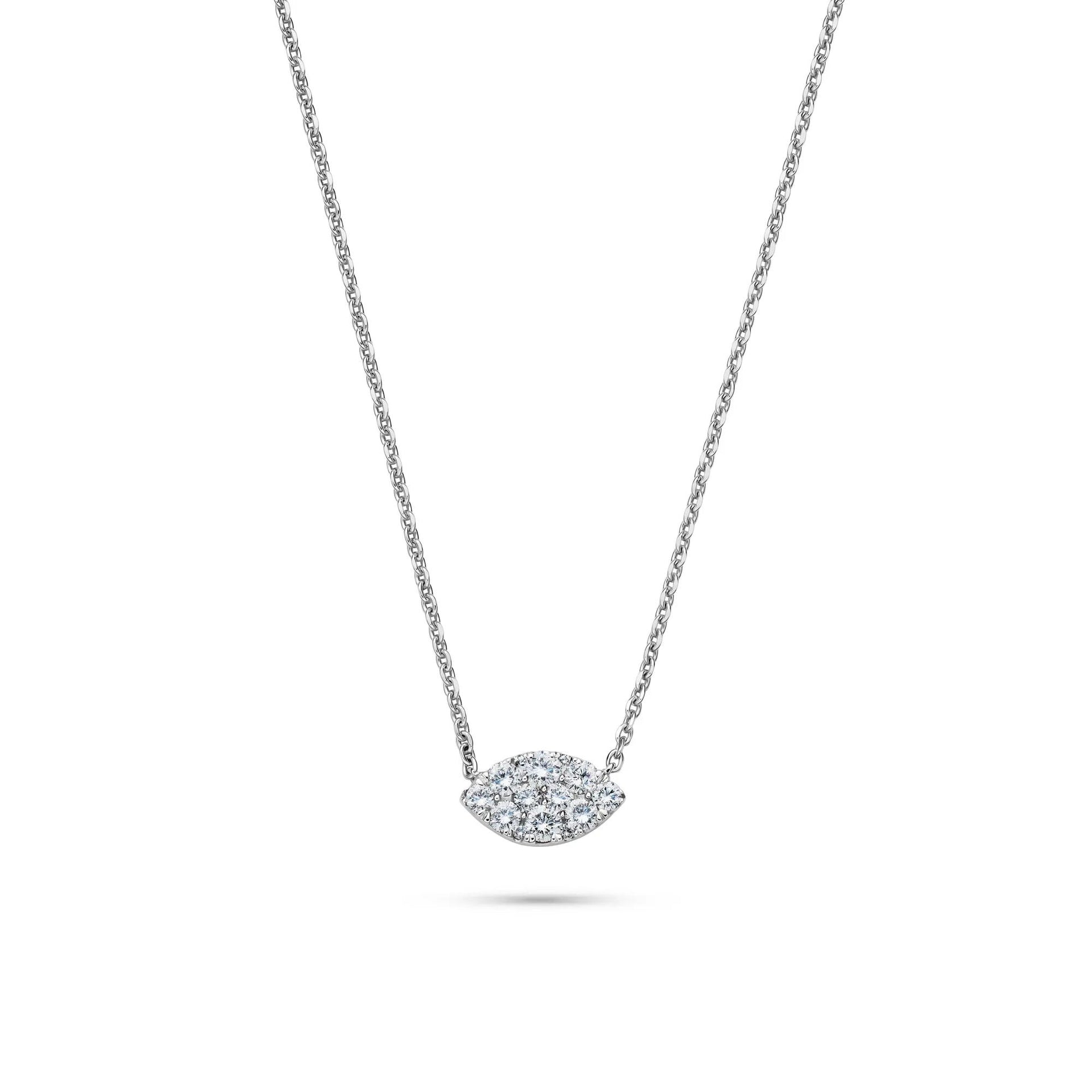 1/4 CT. Tw. Diamond Pendant Necklace 10K White Gold Size 18"