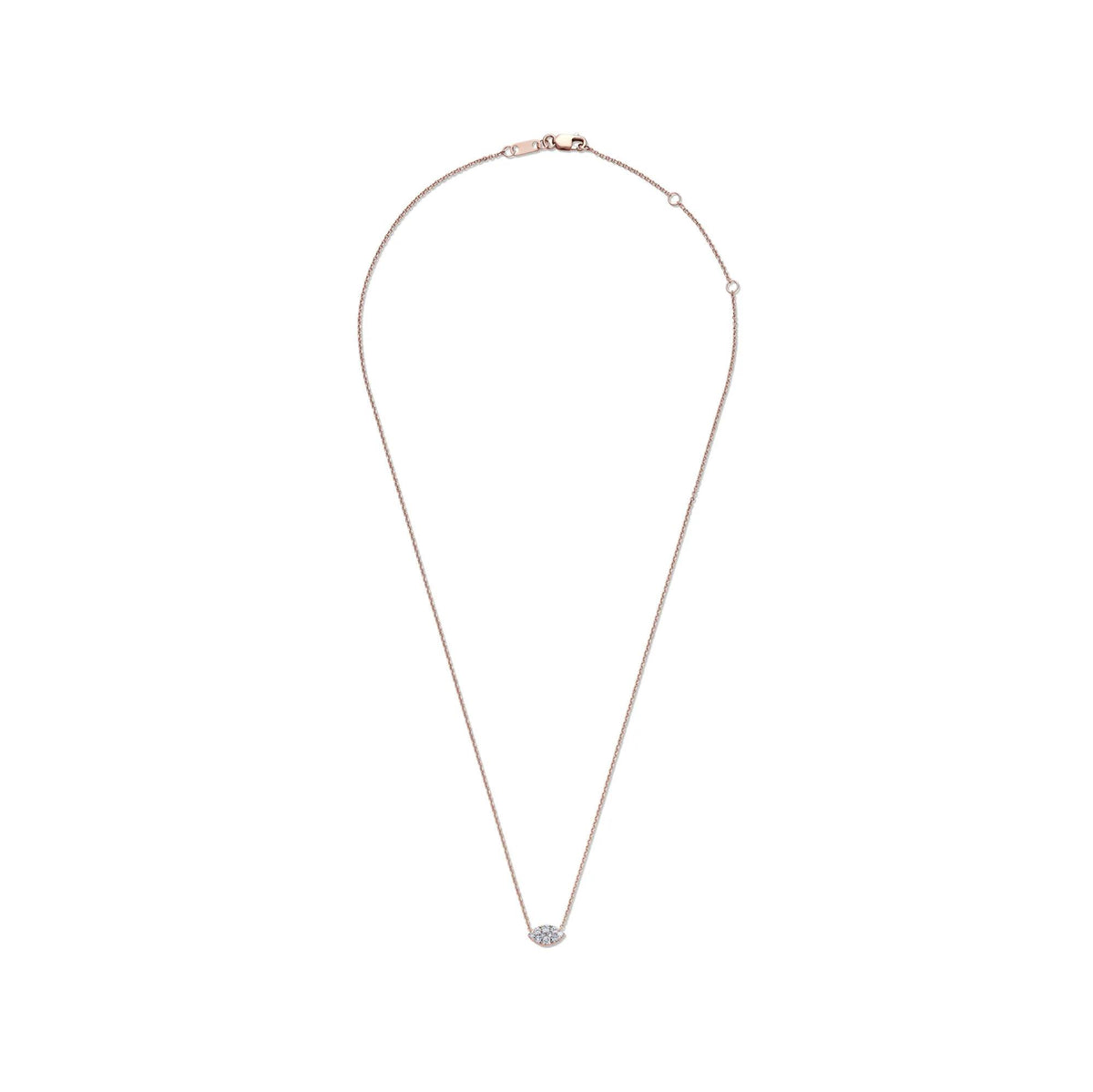 1/4 CT. Tw. Diamond Pendant Necklace 10K Rose Gold Size 18"