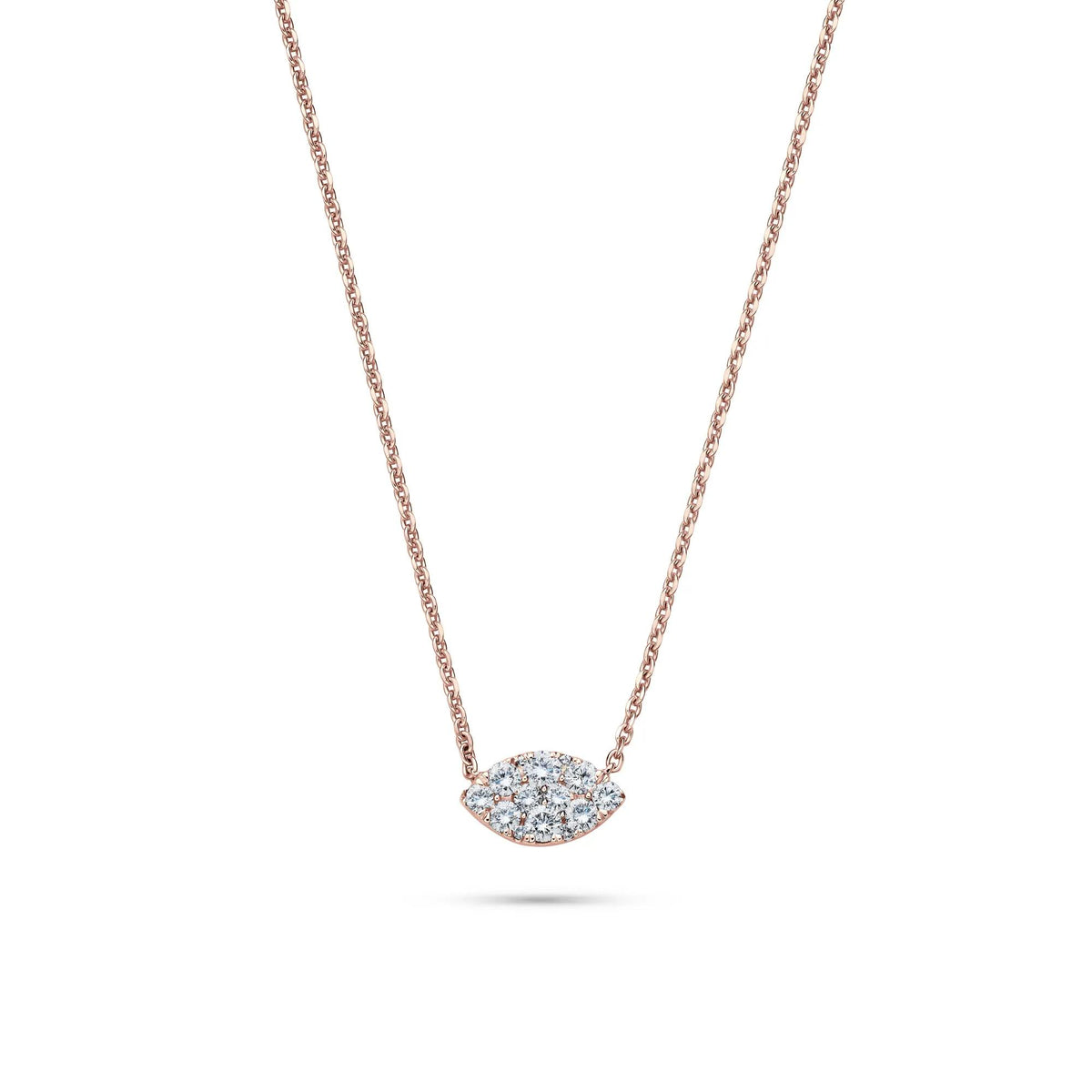 1/4 CT. Tw. Diamond Pendant Necklace 10K Rose Gold Size 18"