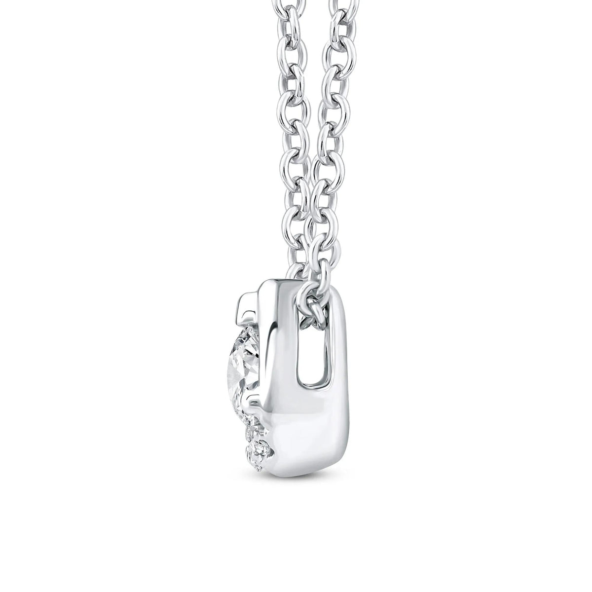 1/7 CT. Tw. Diamond Pendant Necklace 10K White Gold Size 18"