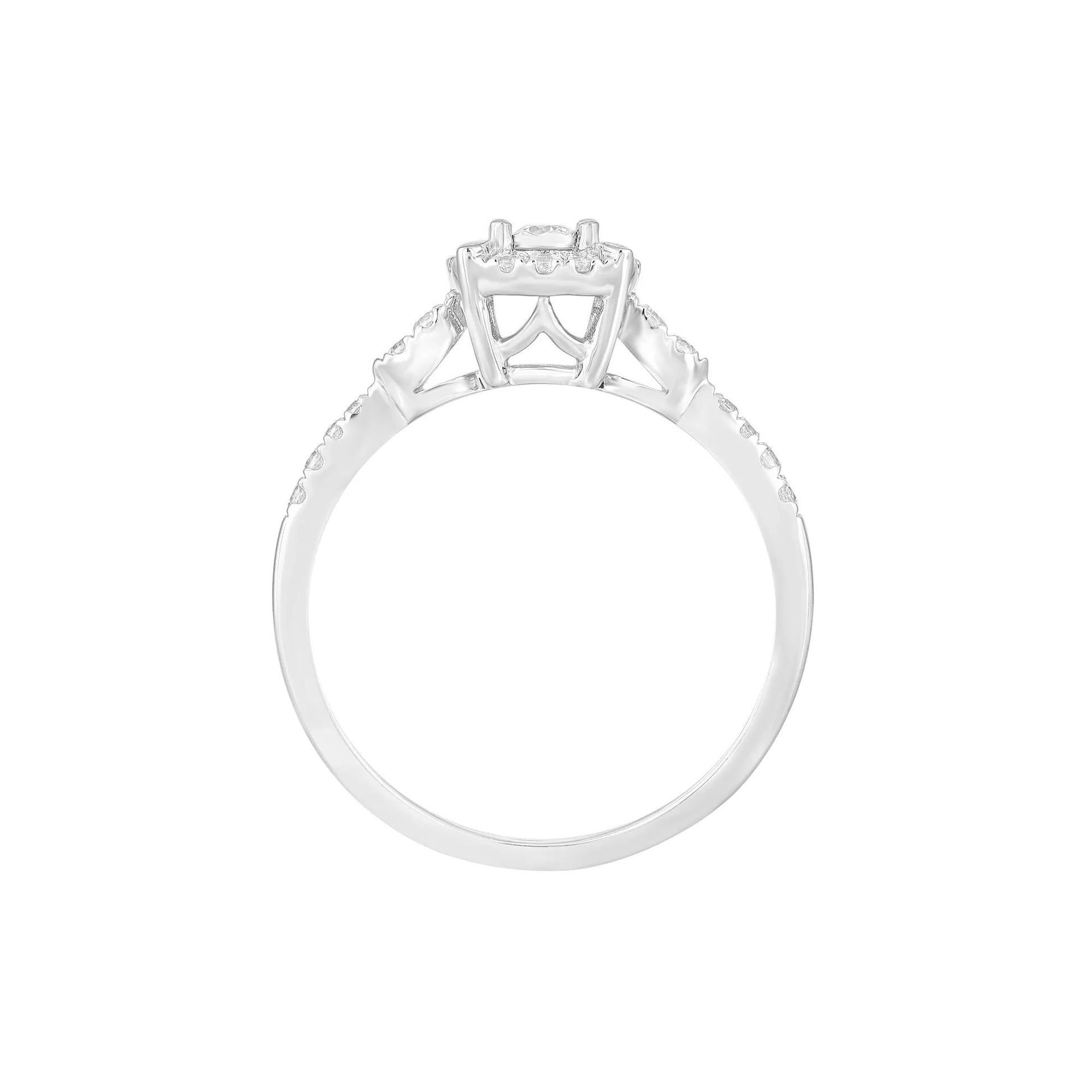 1/4 CT. Tw. Diamond Promise Ring 10K White Gold Round Brilliant Cut Size 7