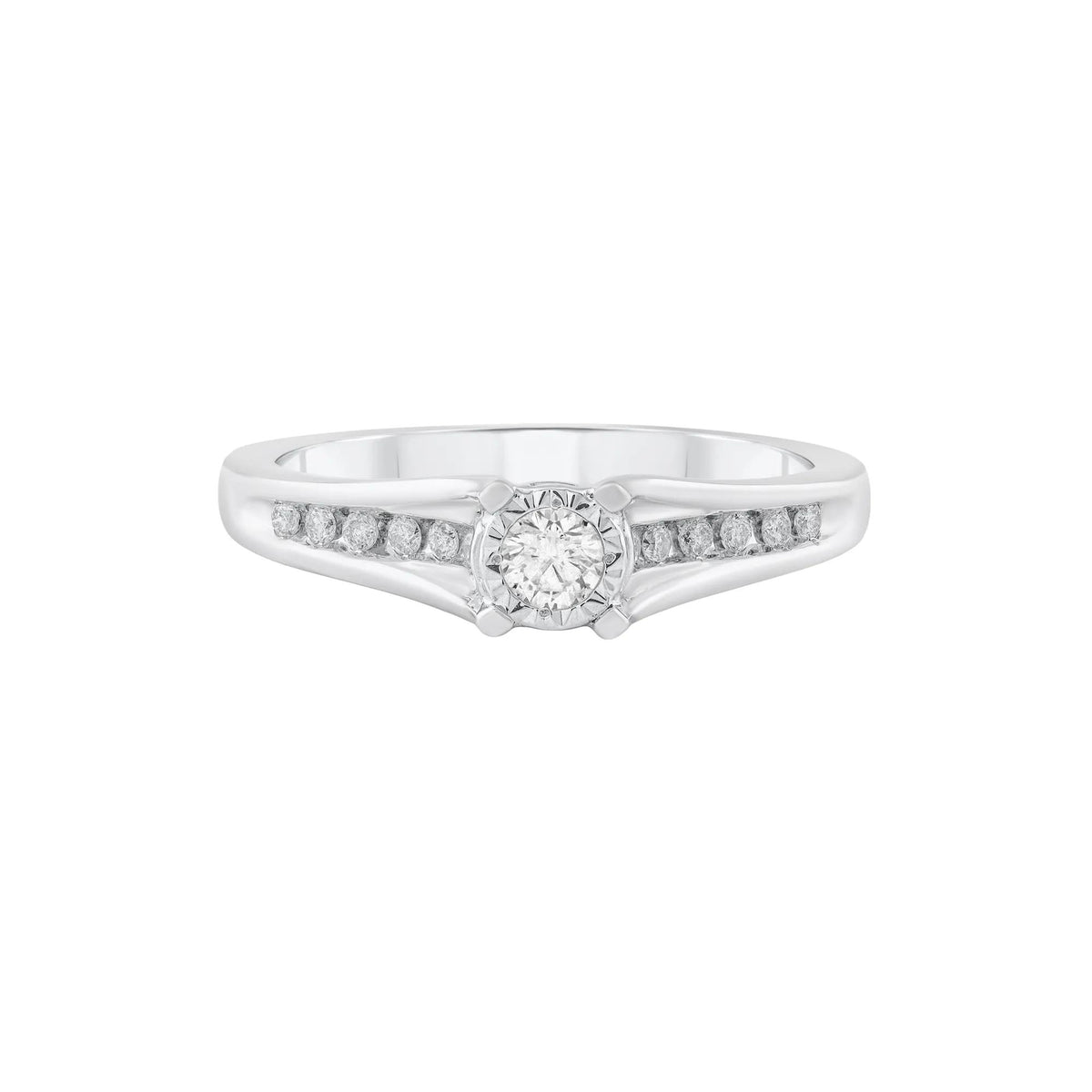 1/4 CT. Tw. Diamond Promise Ring 10K White Gold Size 7.5