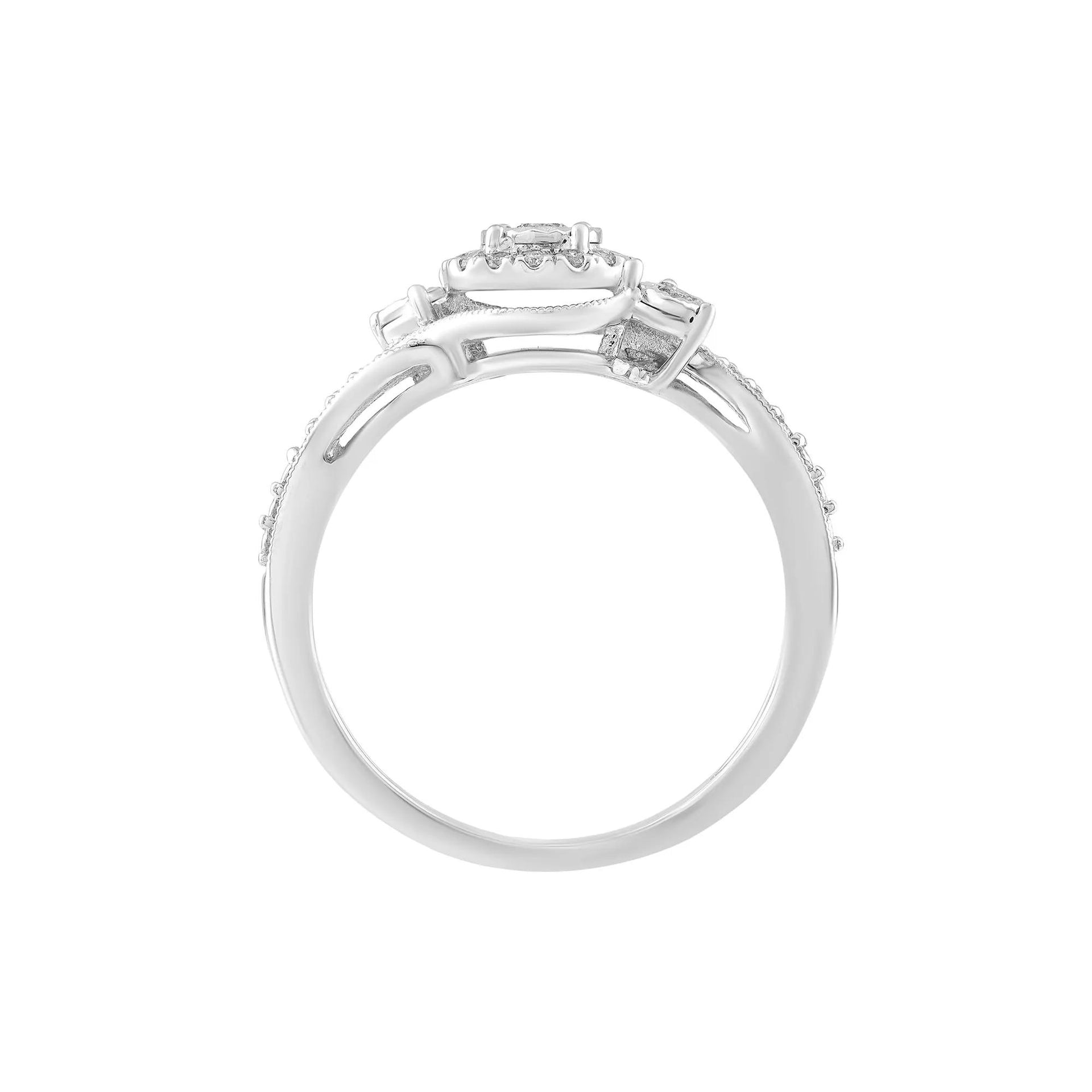 1/4 CT. Tw. Diamond Promise Ring 10K White Gold Size 6
