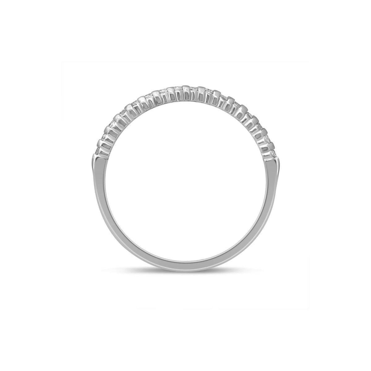 1/7 CT. Tw. Diamond Prong-Set Anniversary Band Ring 10K White Gold Size 6.5