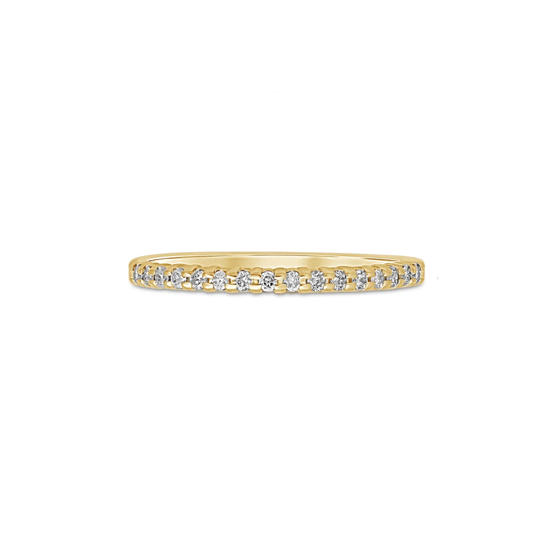 1/7 CT. Tw. Diamond Prong-Set Anniversary Band Ring 10K Yellow Gold Size 9
