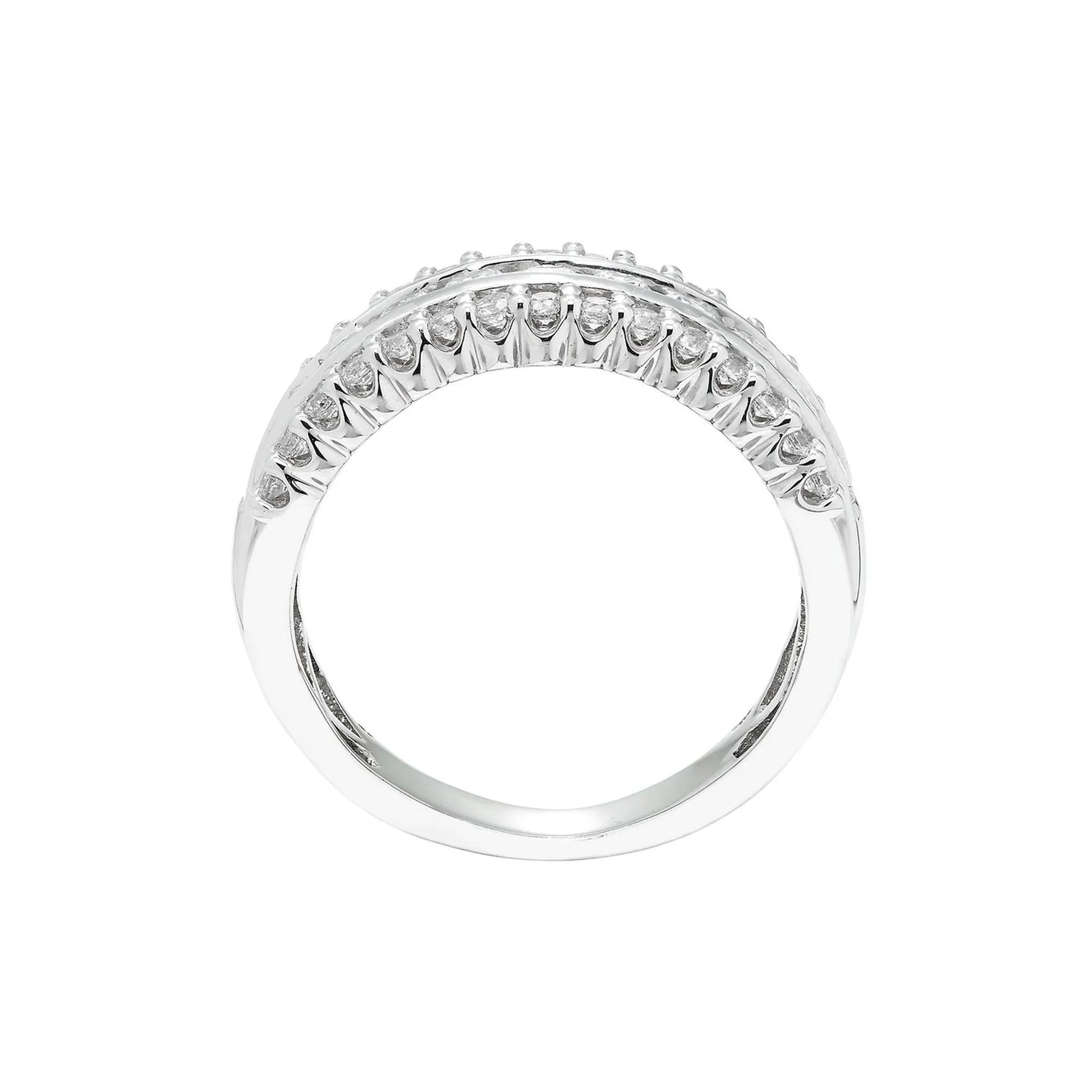 1 CT. Tw. Diamond Ring 10K White Gold Round Brilliant Cut Size 6.5