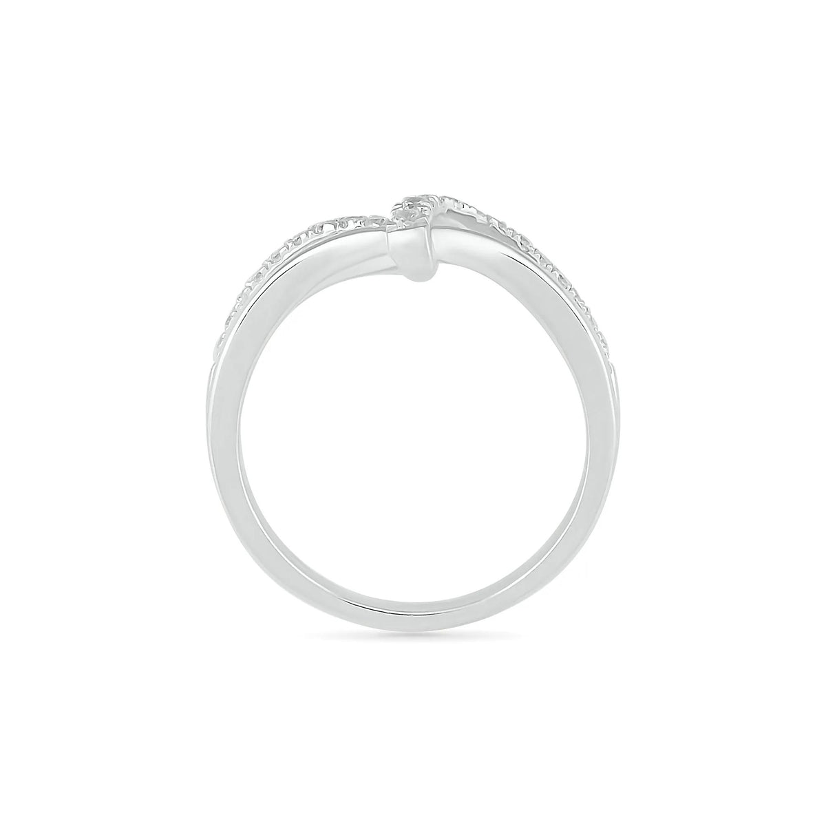 1/7 CT. Tw. Diamond Ring .925 Sterling Silver Round Brilliant Cut White Size 6.5