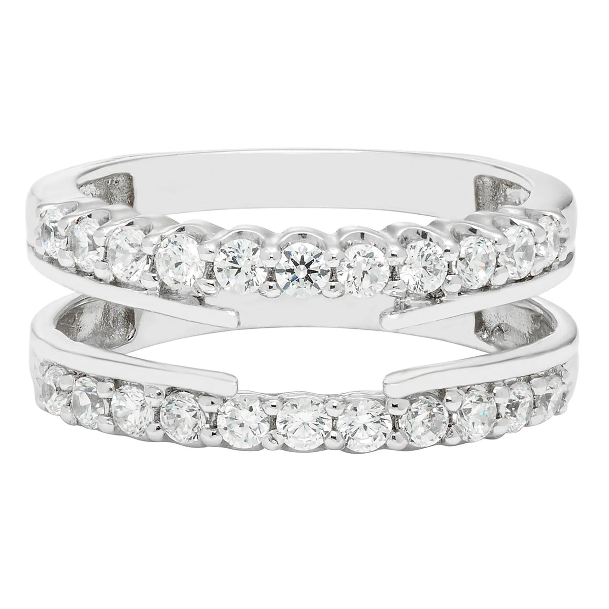 3/4 CT. Tw. Diamond Ring Insert 14K White Gold Round Brilliant Cut Size 8