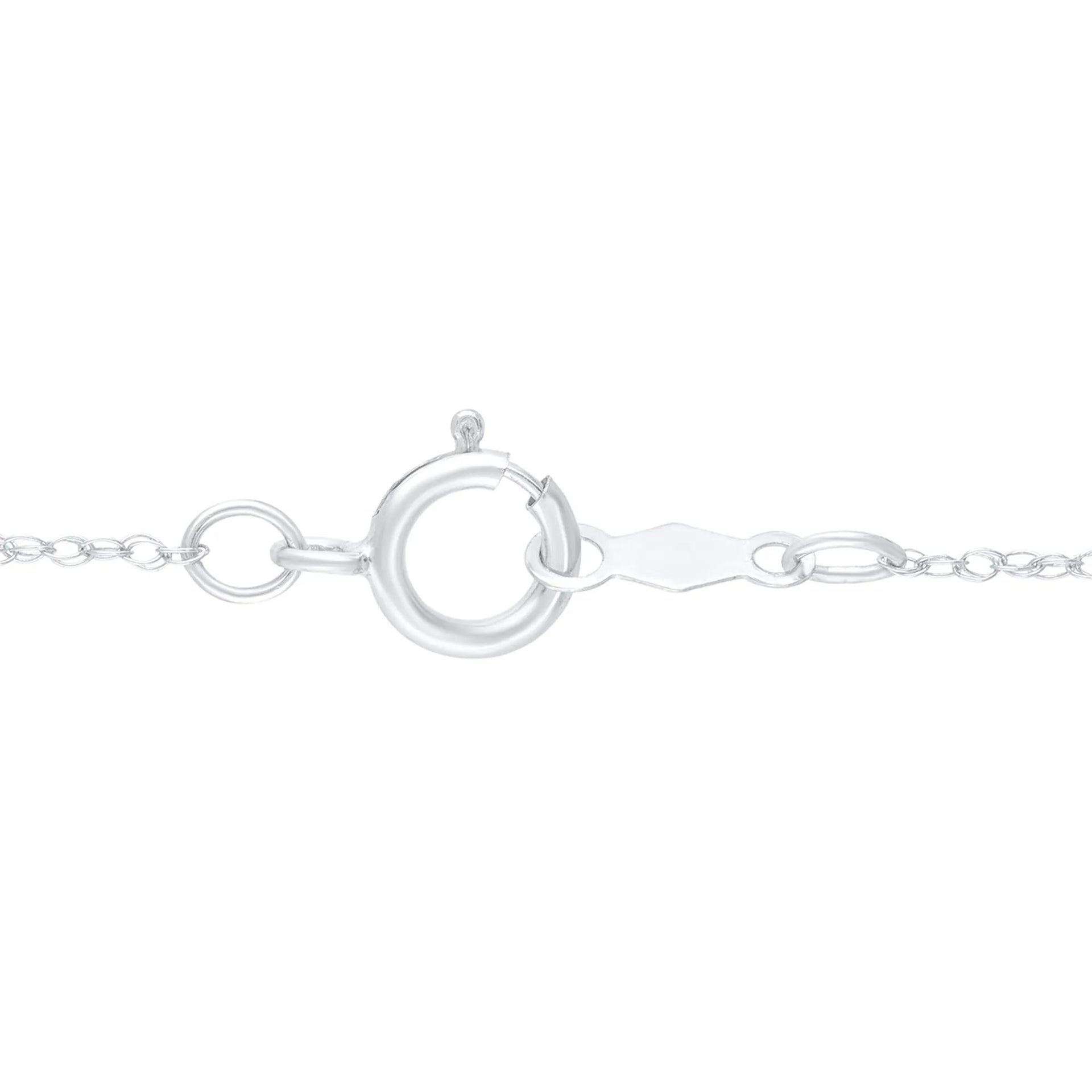 1/4 CT. Tw. Diamond Single-Prong Heart Pendant Necklace 10K White Gold Size 18"