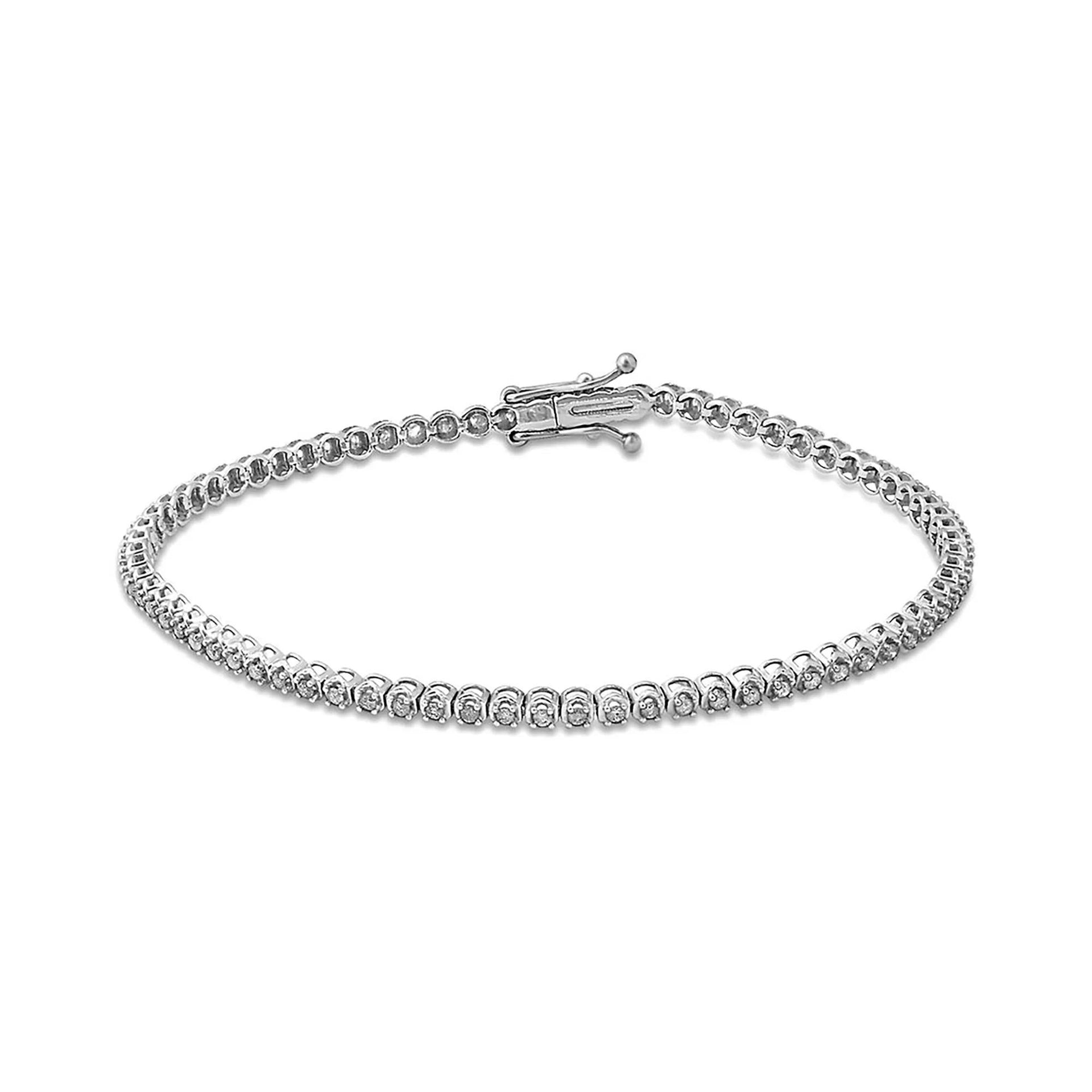 3/4 CT. Tw. Diamond Tennis Bracelet 10K White Gold Size 7"