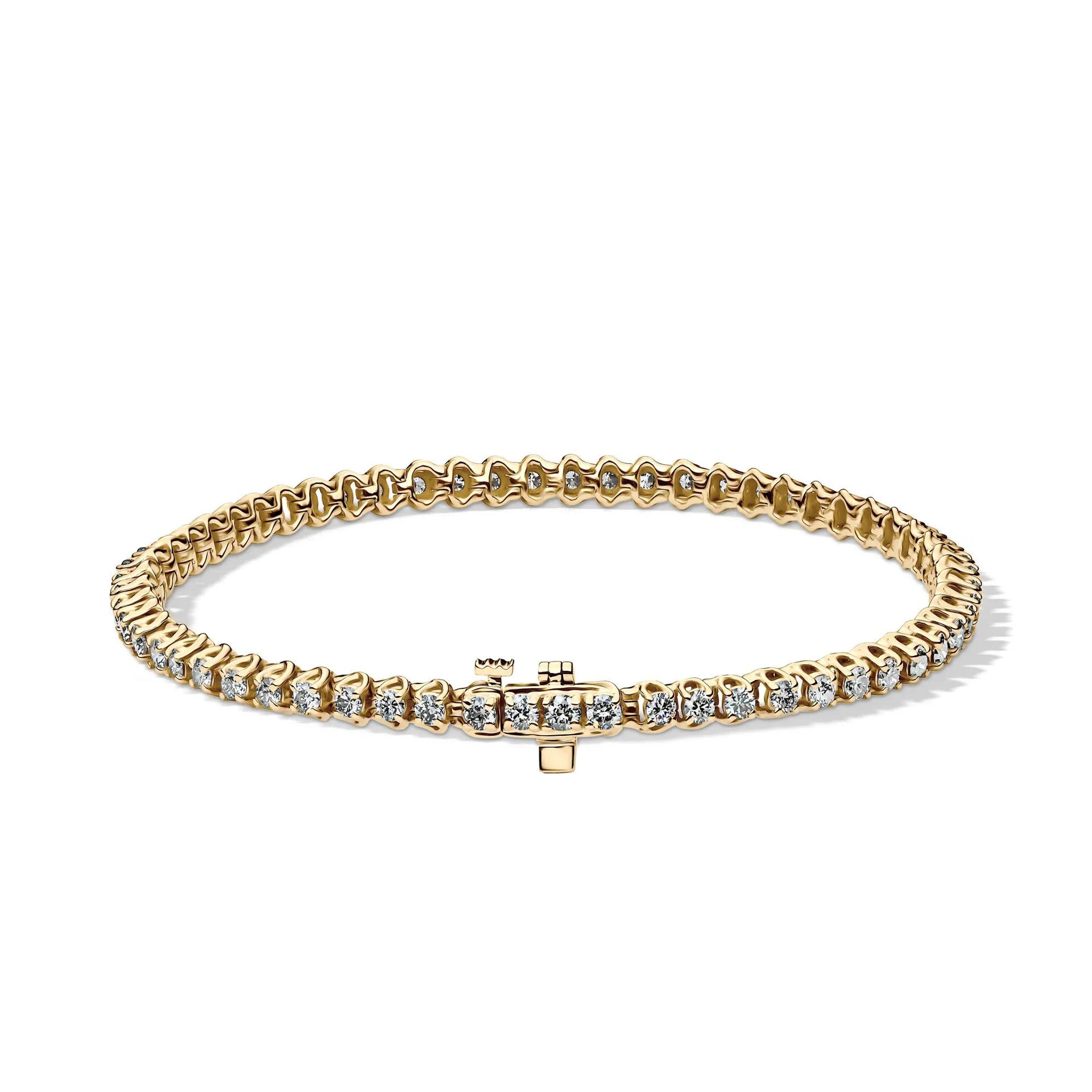 3 CT. Tw. Diamond Tennis Bracelet 10K Yellow Gold