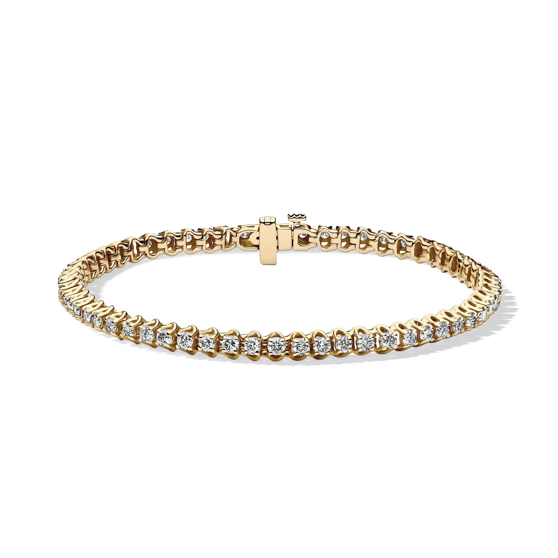 3 CT. Tw. Diamond Tennis Bracelet 10K Yellow Gold