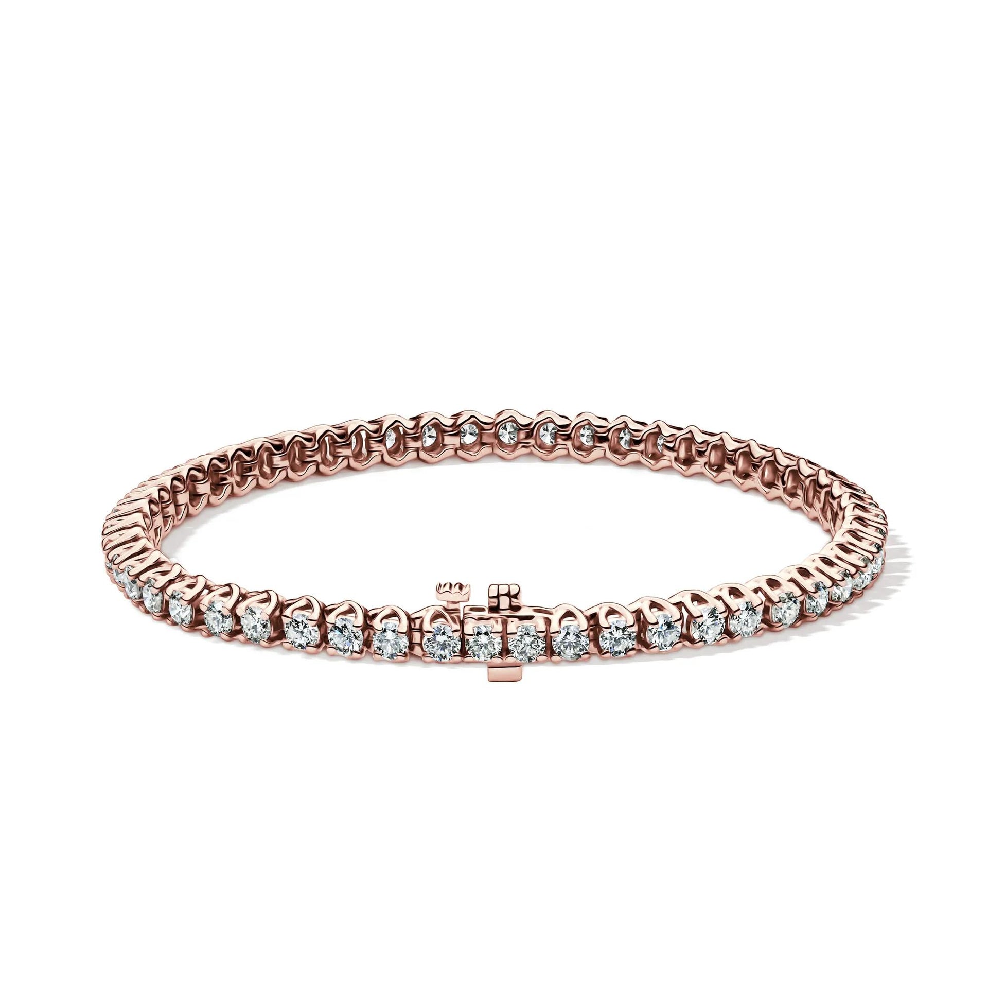 5 CT. Tw. Diamond Tennis Bracelet 10K Rose Gold Size 7.40mm