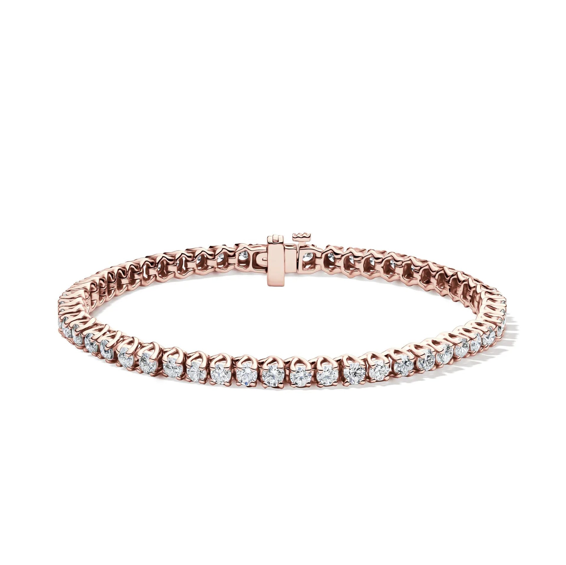 5 CT. Tw. Diamond Tennis Bracelet 10K Rose Gold Size 7.40mm