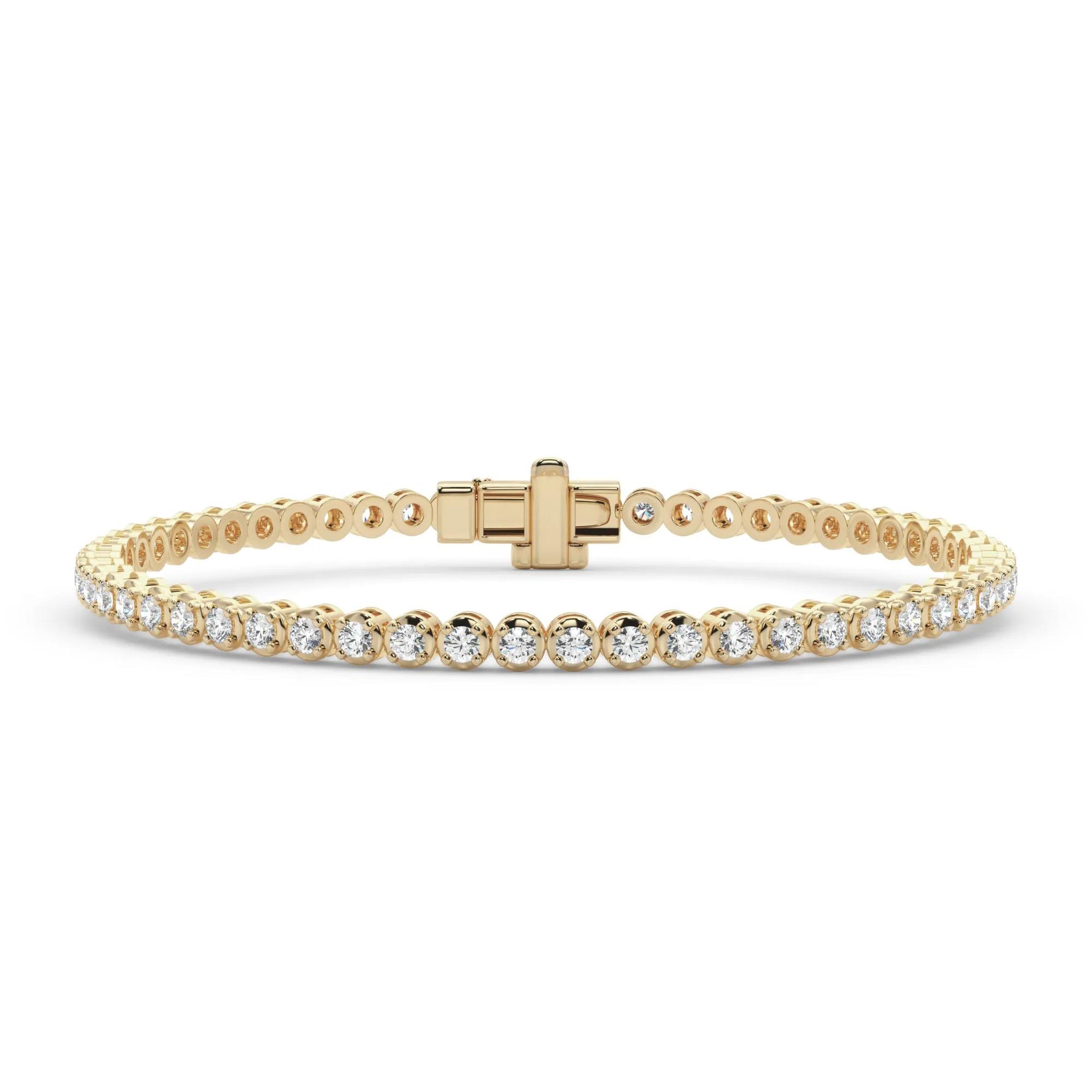 3 CT. Tw. Diamond Tennis Bracelet 10K Yellow Gold Size 2.00mm