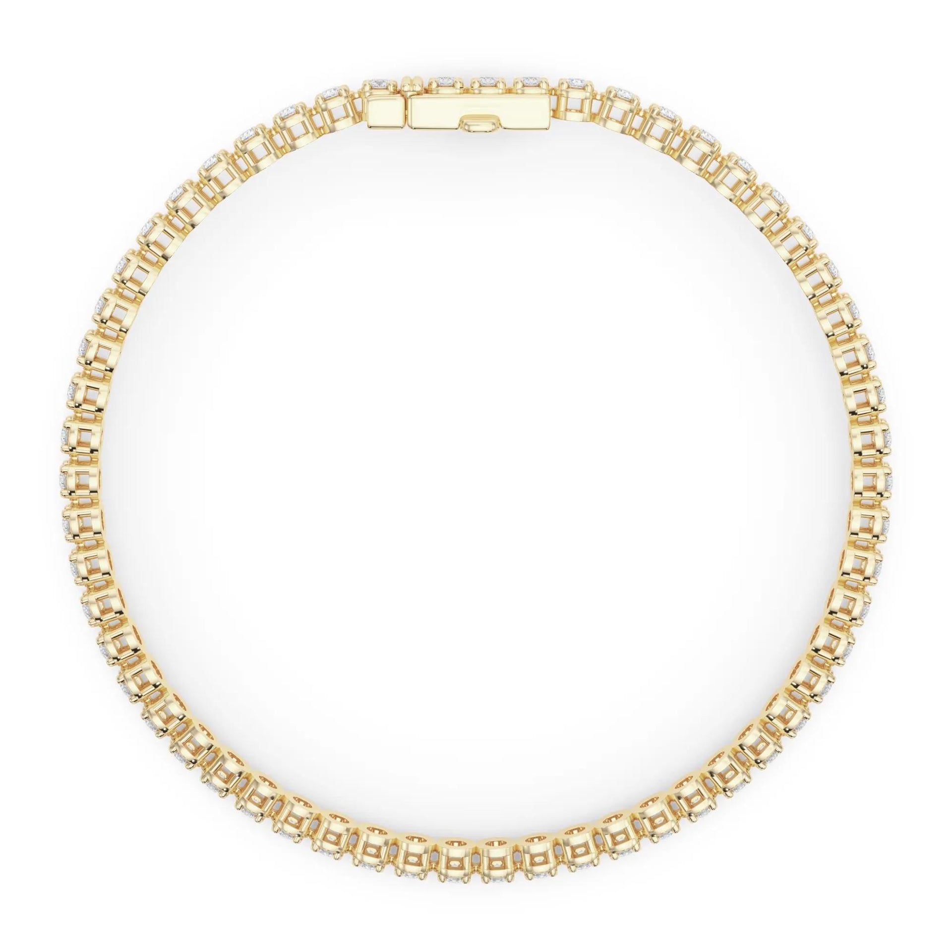 3 1/5 CT. Tw. Diamond Tennis Bracelet 10K Yellow Gold Size 2.00mm
