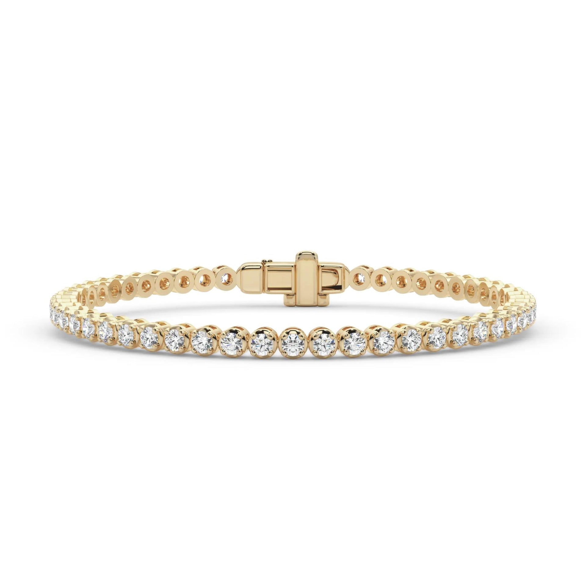 4 1/4 CT. Tw. Diamond Tennis Bracelet 10K Yellow Gold Size 2.00mm