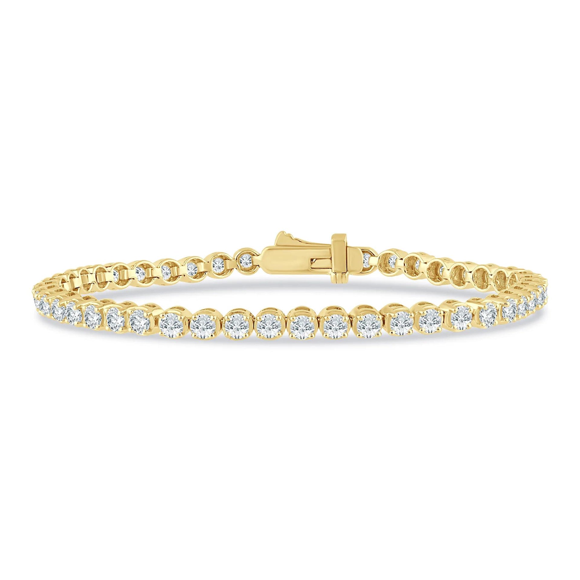 5 CT. Tw. Diamond Tennis Bracelet 10K Yellow Gold Size 3.80mm