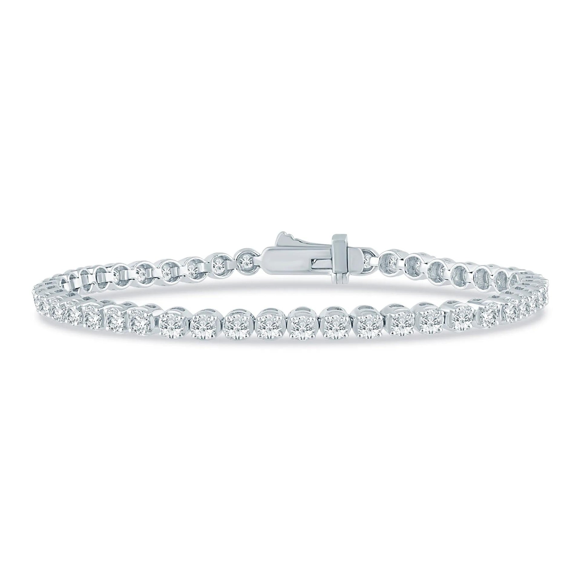 5 CT. Tw. Diamond Tennis Bracelet 10K White Gold Size 3.80mm