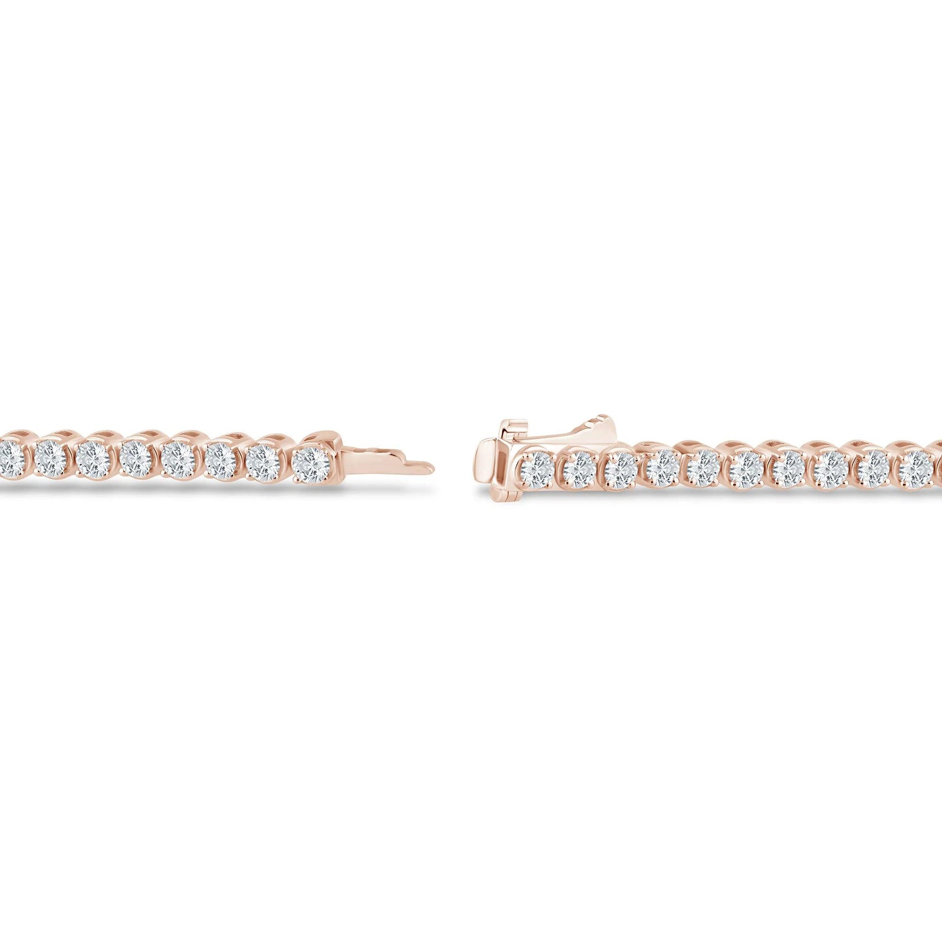 3 CT. Tw. Diamond Tennis Bracelet 10K Rose Gold Size 2.90mm