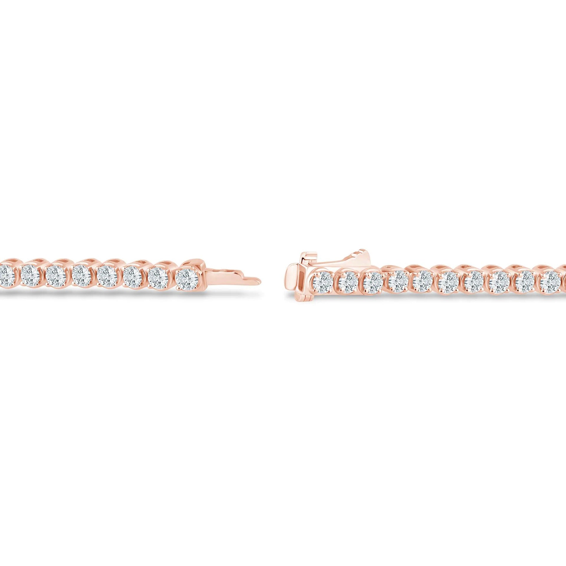 5 CT. Tw. Diamond Tennis Bracelet 10K Rose Gold Size 3.80mm